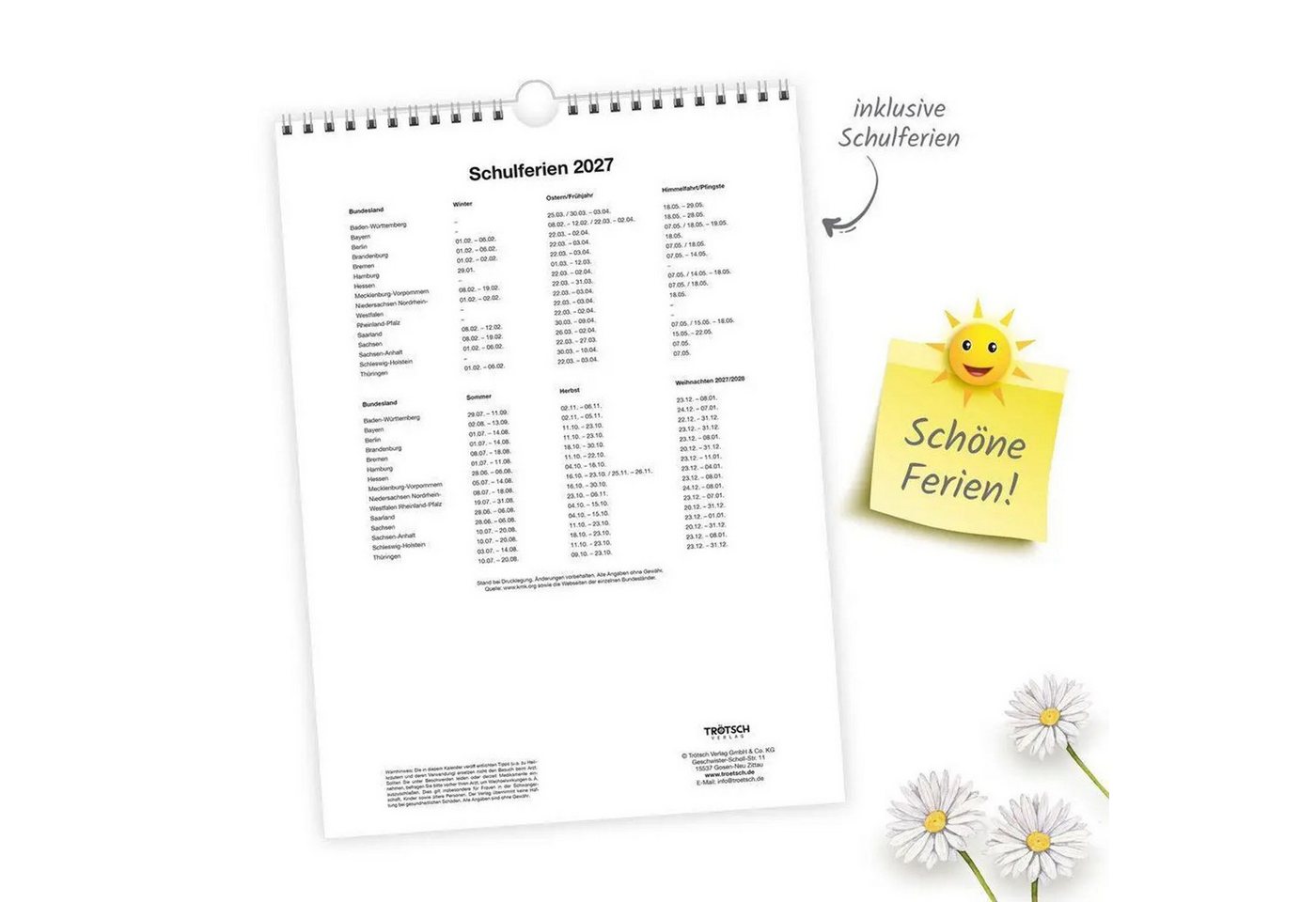 Trötsch Verlag Wandkalender TRÖTSCH - Classickalender Rentnerkalender 2027 Bild 2