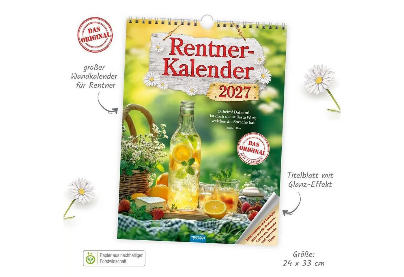 Trötsch Verlag Wandkalender TRÖTSCH - Classickalender Rentnerkalender 2027 Bild 5