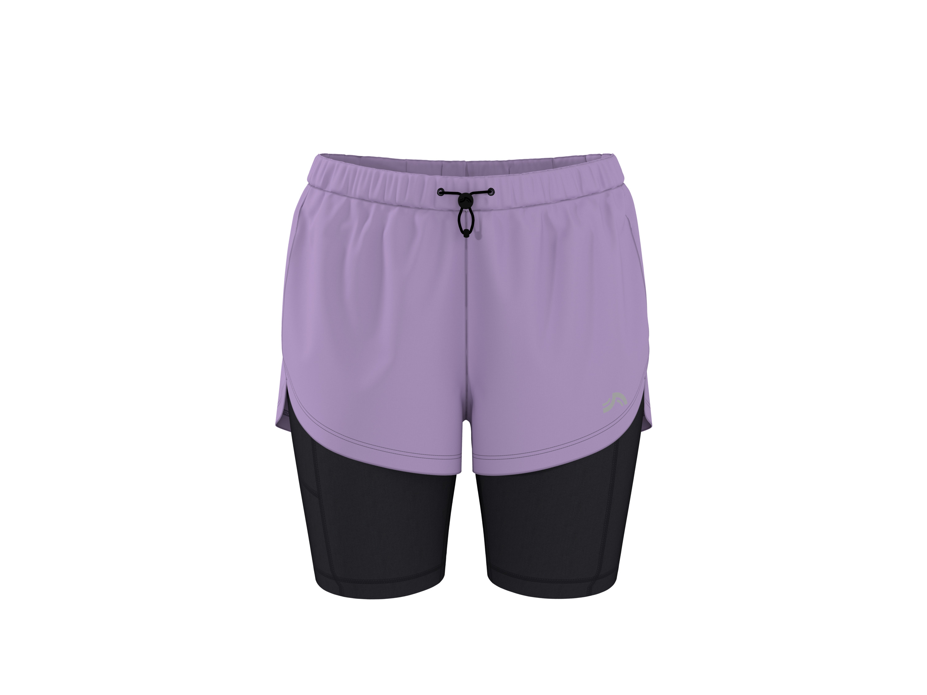 CRIVIT Damen Funktionsshorts, 2- in-1 (Lila, XS(32/34))