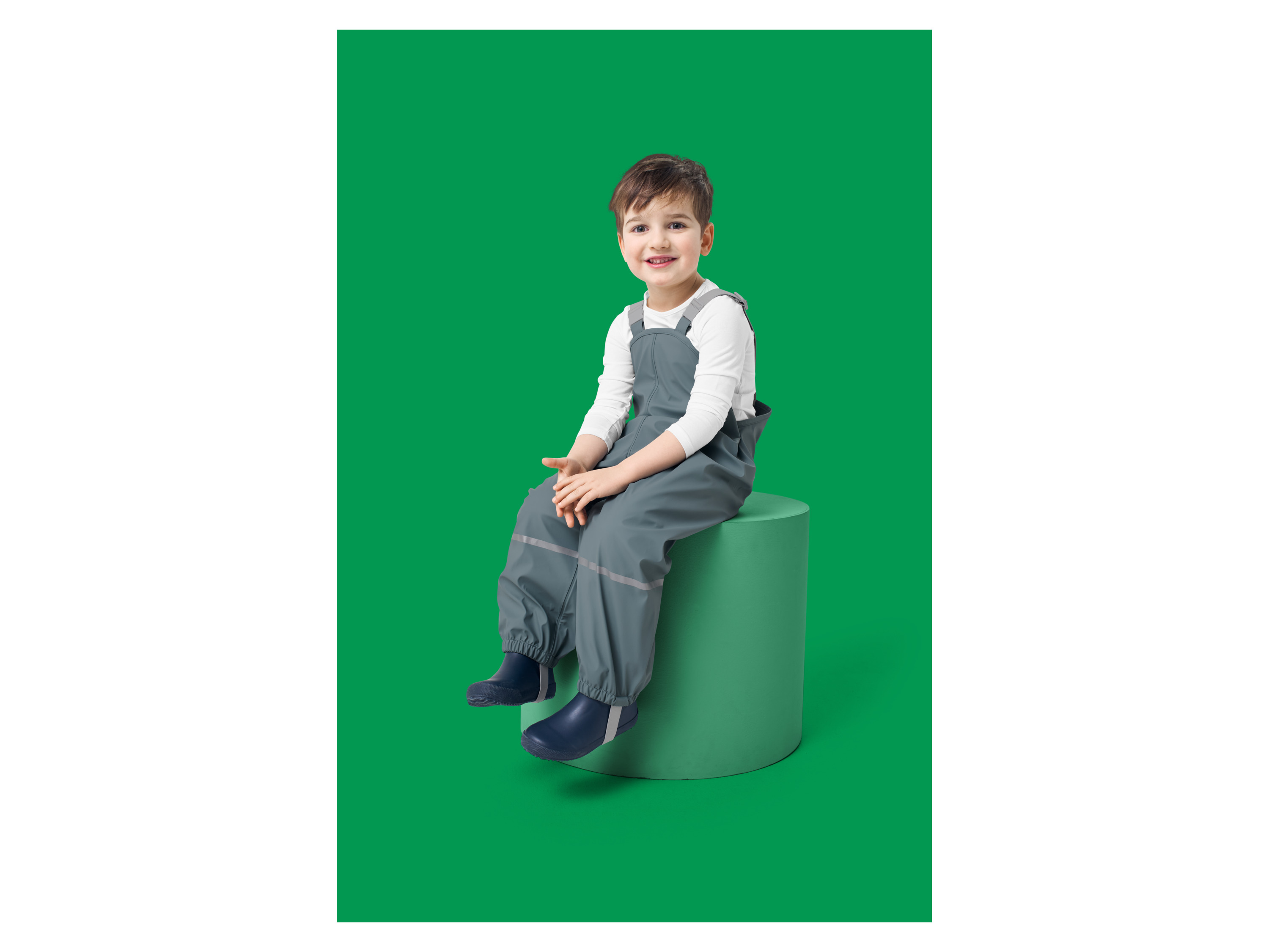 LUPILU® Baby Kleinkinder Matsch- und Buddel-Latzhose, gefüttert (Grün, 86/92)