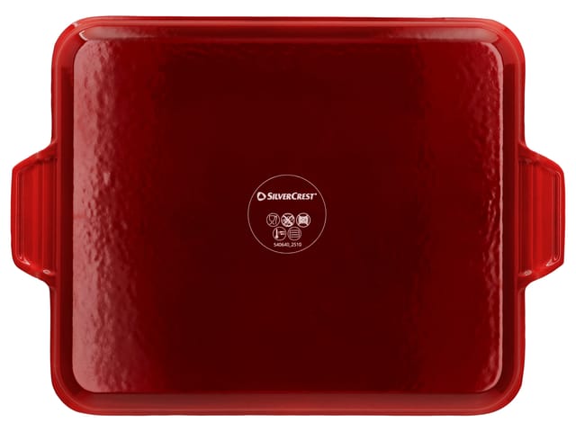 SILVERCREST® Premium-Gusseisenpizzaplatte Premium-Gusseisengrillplatte (Grillplatte/rot)