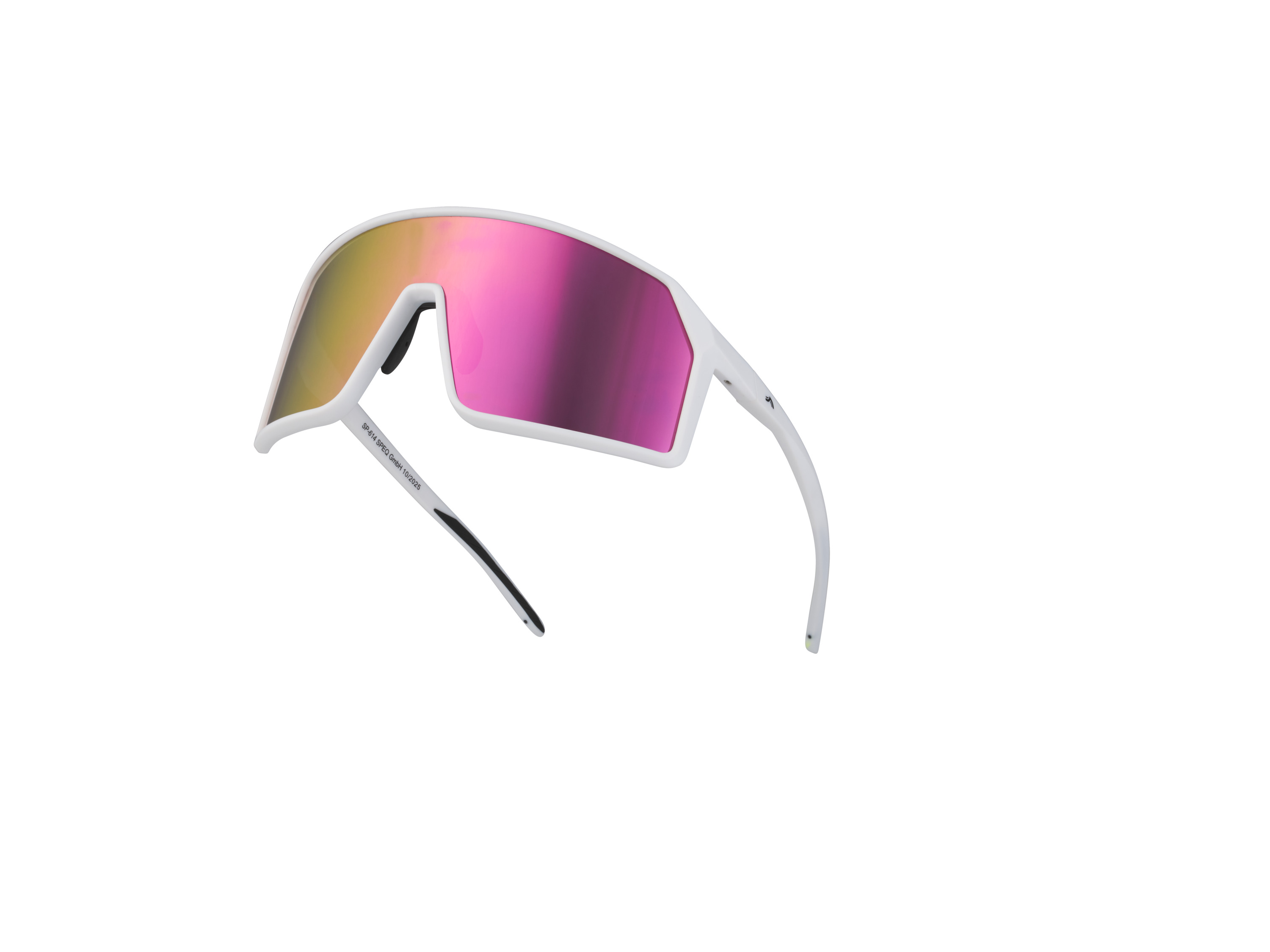 CRIVIT Sportbrille mit Spezialgläsern (Vollrahmen, Weiß/Pink)
