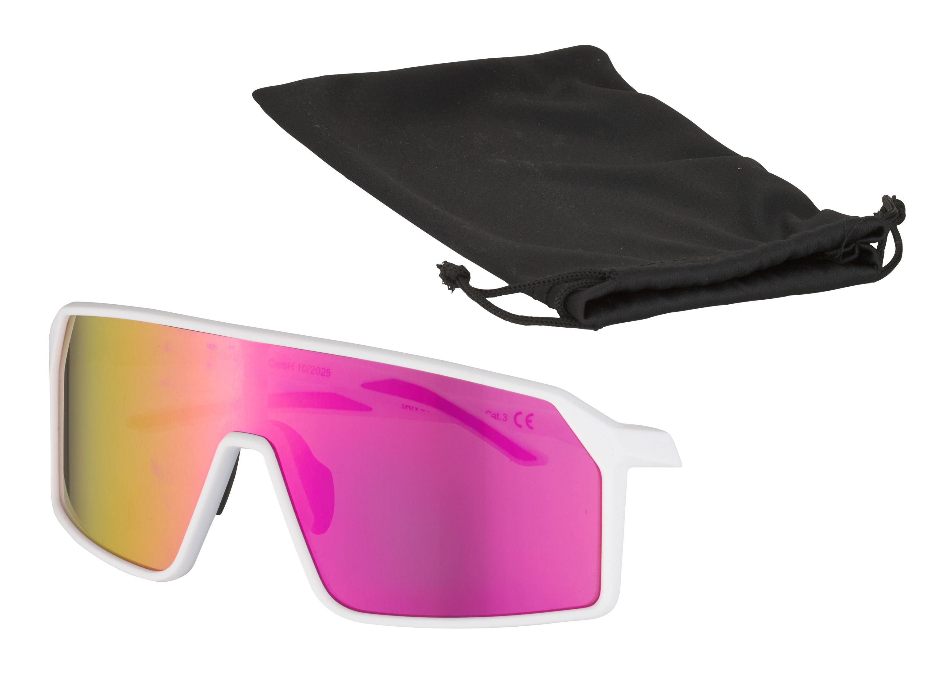 CRIVIT Sportbrille mit Spezialgläsern (Vollrahmen, Weiß/Pink) Bild 3