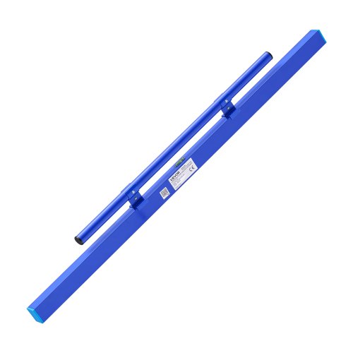 VEVOR Betonglätter Manueller Betonverteiler Bodenlegerglätte 1200mm Blau, Aluminiumlegierung, Mit Integrierter Wasserwaage & Griff, Nivelliergerät zum Abziehen & Glätten für Straßenbau Bodenebnung