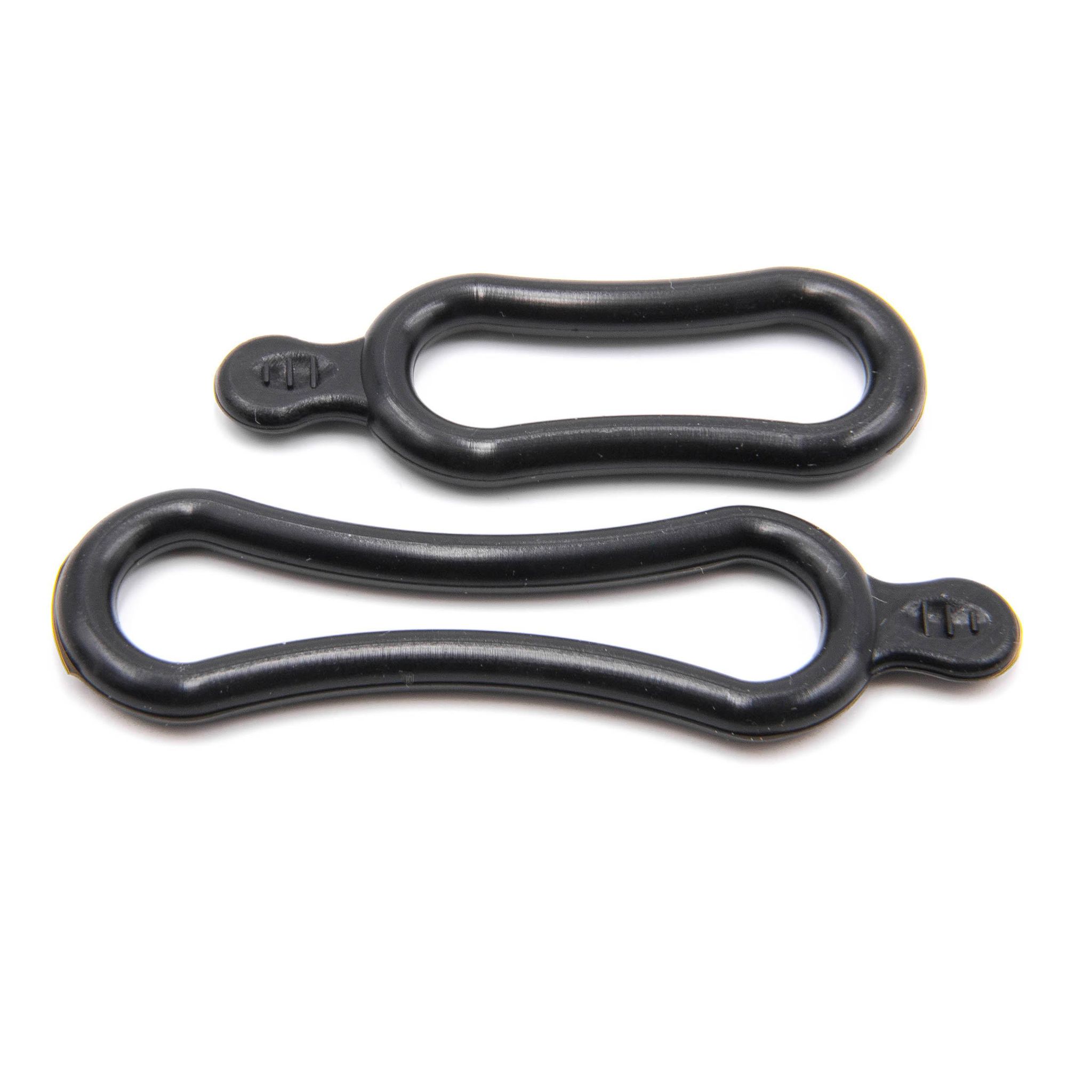 Vhbw - 2x Gummiband Für Diverse Fahrrad-lampen, -lichter - Befestigungs-set (1x Groß, 1x Klein), Schwarz