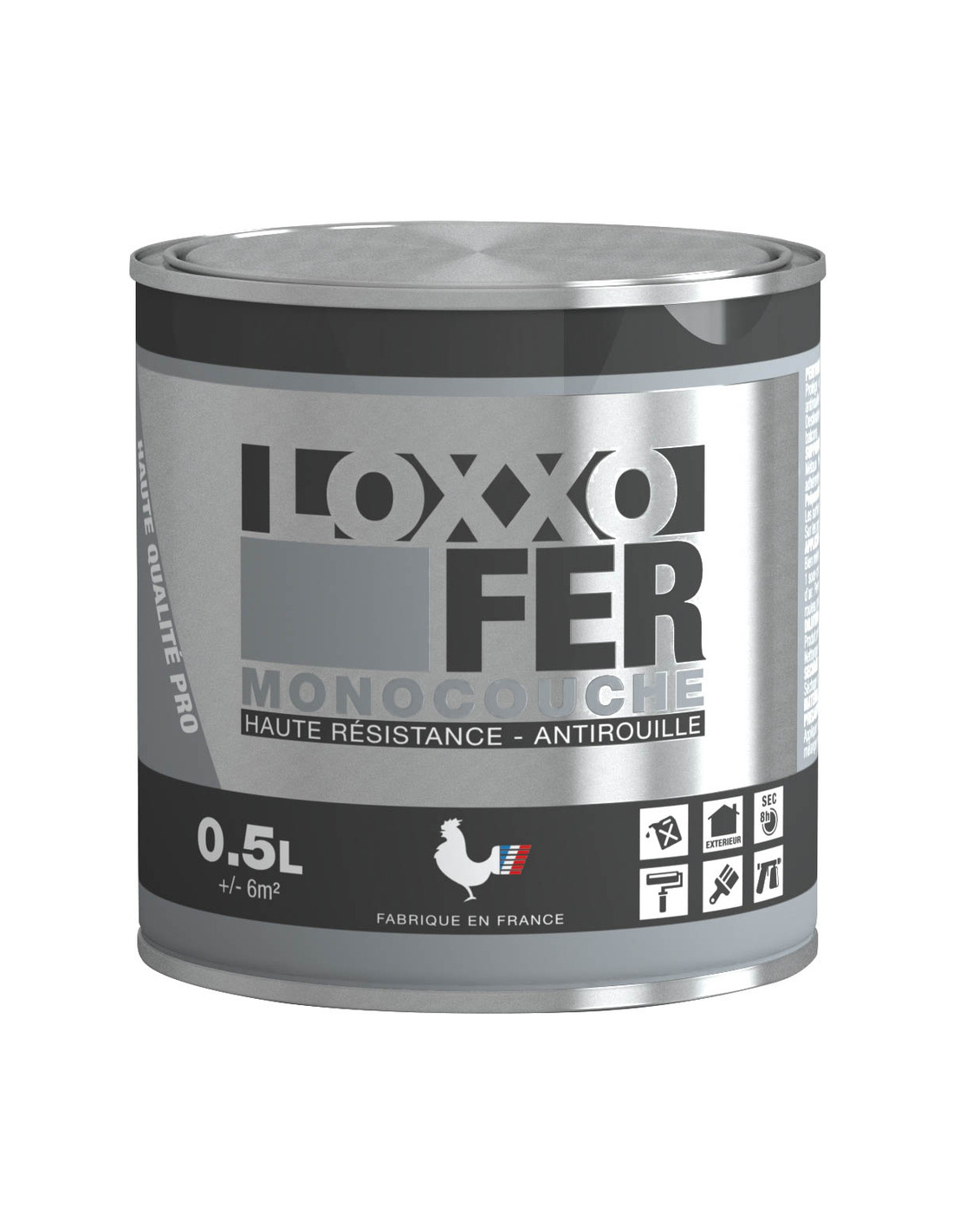 Laque Fer Antirouille Monocouche Haute Résistance 0.5l - Loxxo