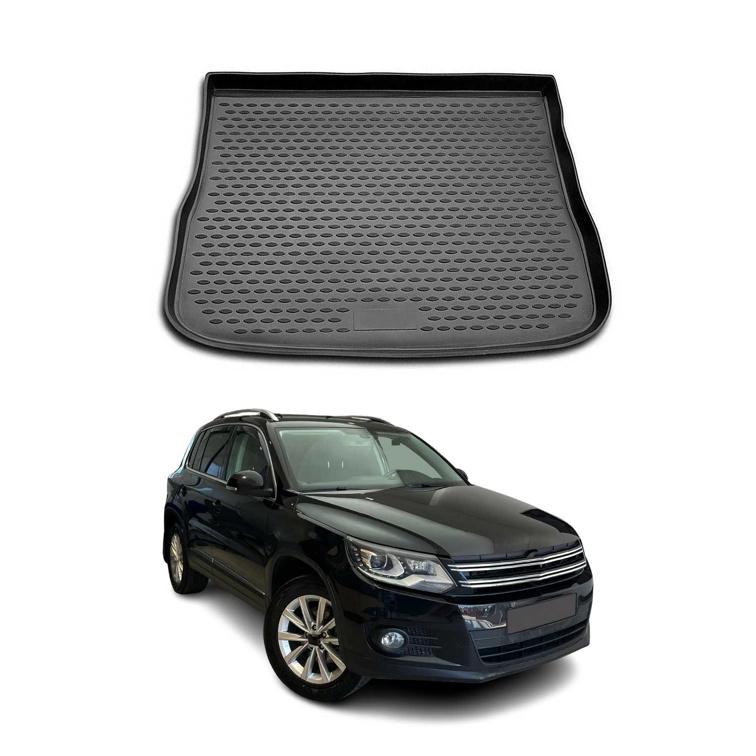 Omac Kofferraumwanne Auto Kompatibel Mit Seat Mii 2012 Bis 2023, Antirutsch Wasserdicht, 3d Premium Tpe, Schwarz