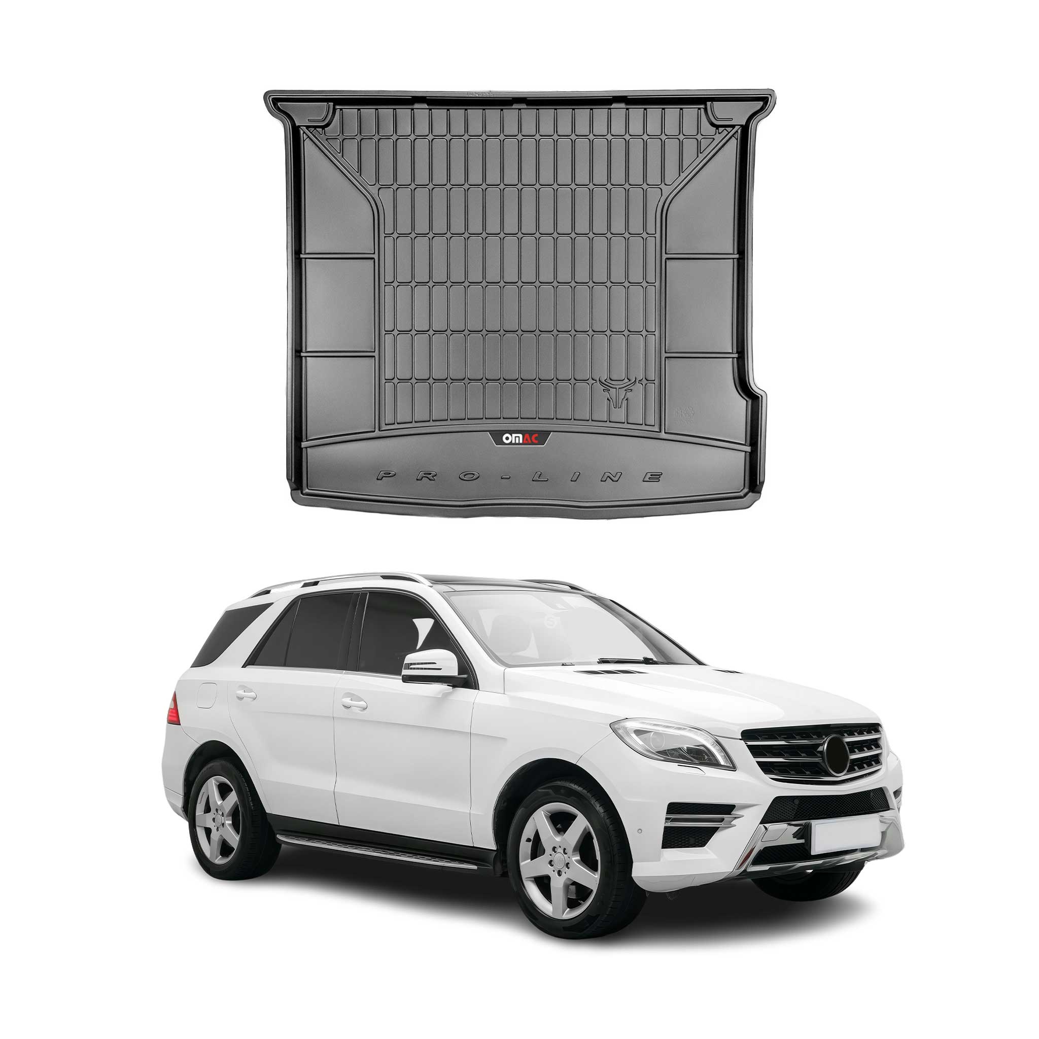 Omac Gummi Kofferraumwanne Kompatibel Mit Mercedes Gle W292 2015-2019 Außer Hybrid Laderaumwanne Schwarz