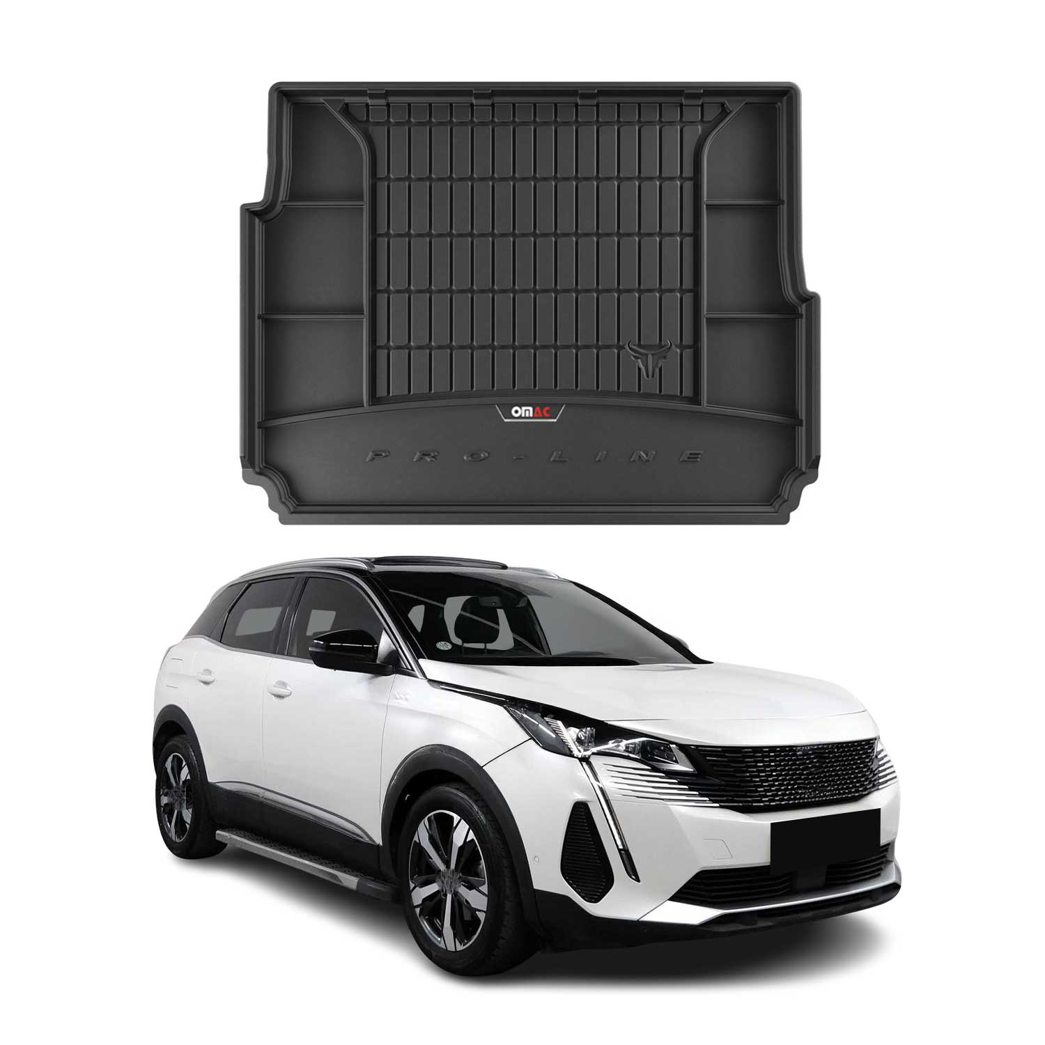 Omac Gummi Kofferraumwanne Für Peugeot 3008 Ii 2016-2024 Hybrid Tpe Laderaumwanne