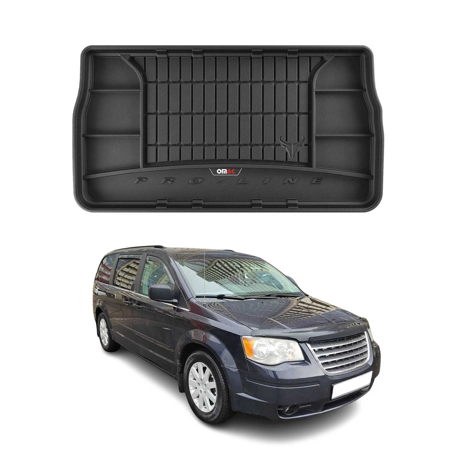 Omac Kofferraumwanne Für Dodge Grand Caravan 2007-2020 Tpe Schwarz