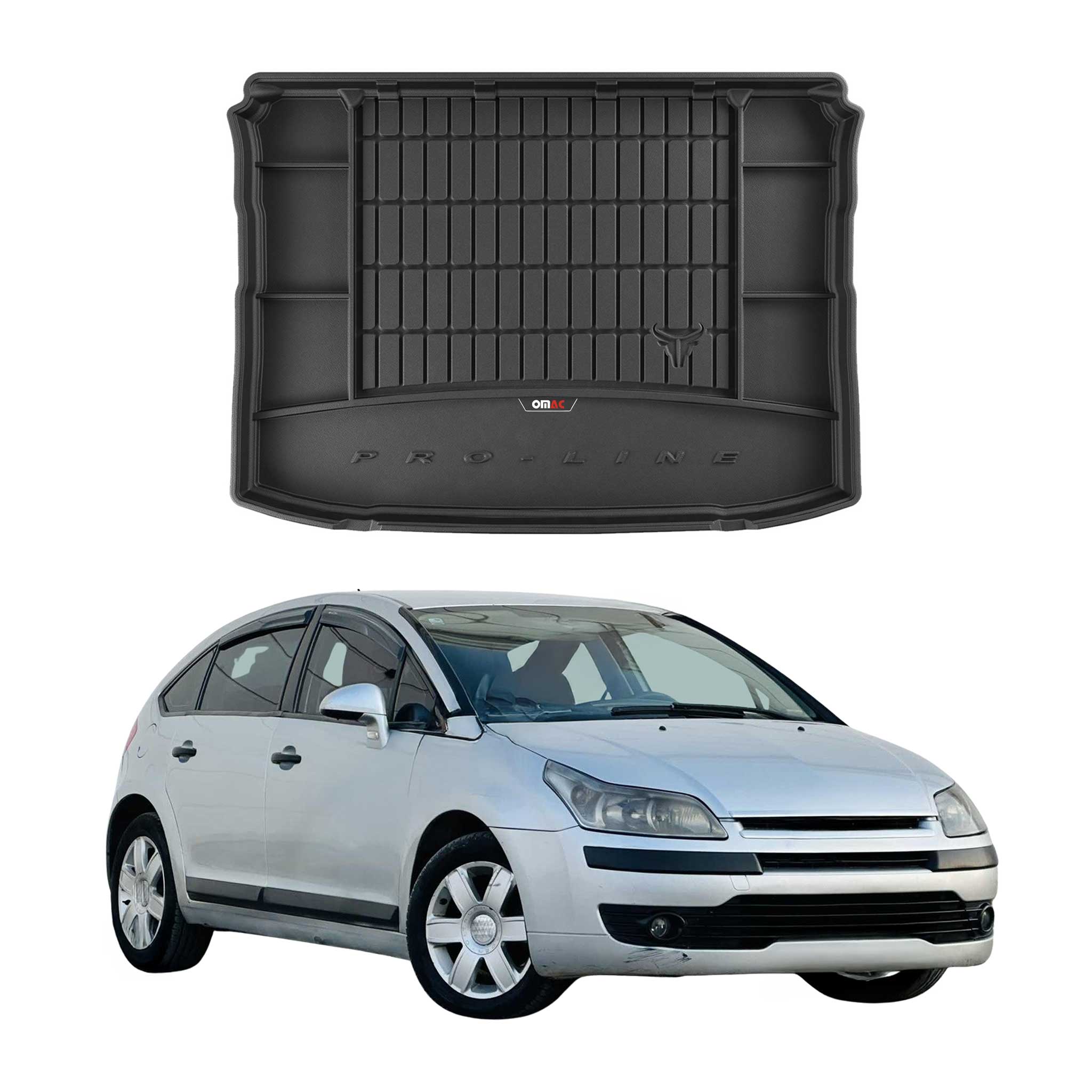 Omac Kofferraumwanne Für Citroen C4 2004-2010 Tpe Schwarz
