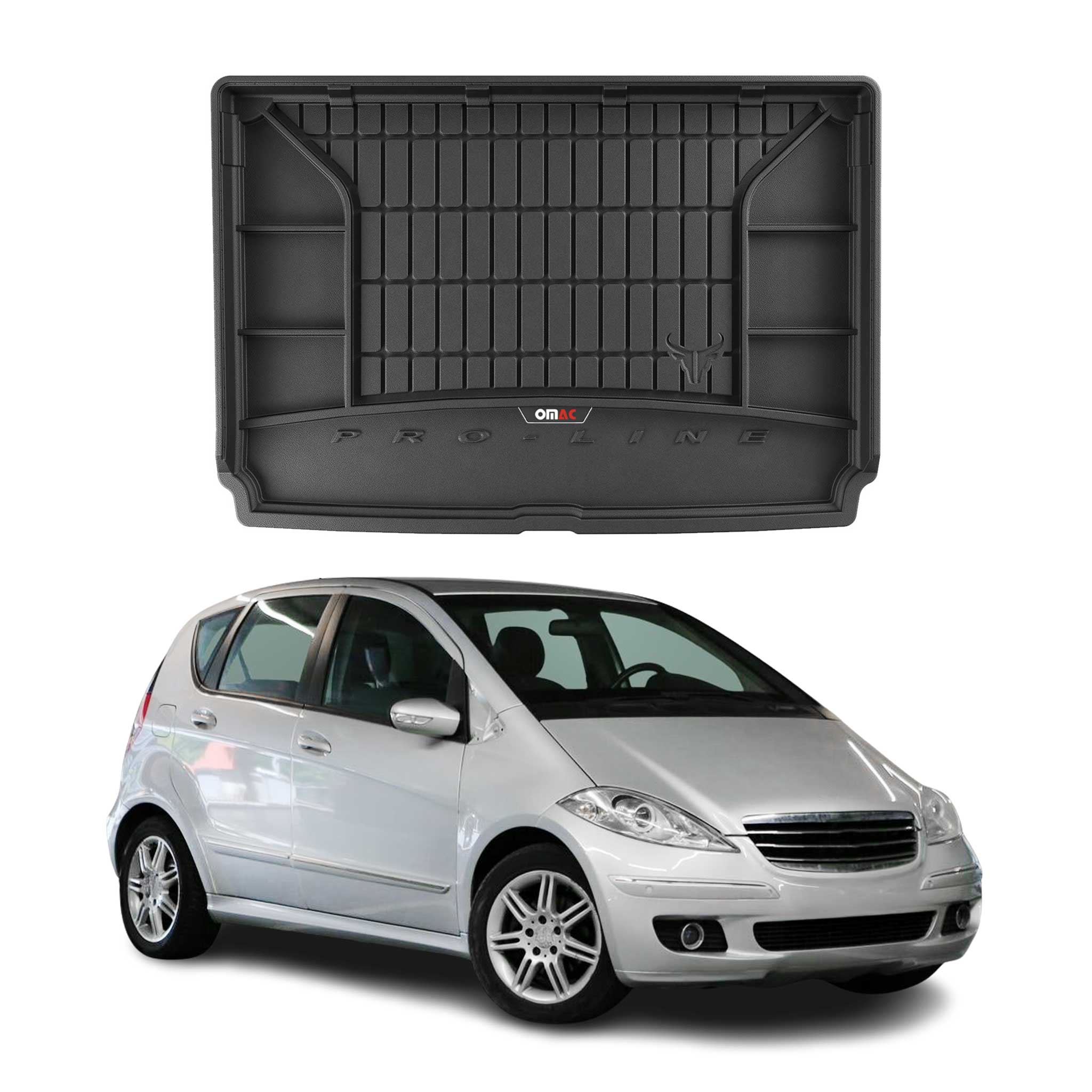 Omac Gummi Kofferraumwanne Für Mercedes A Klasse W169 2004-2012 Tpe Schwarz