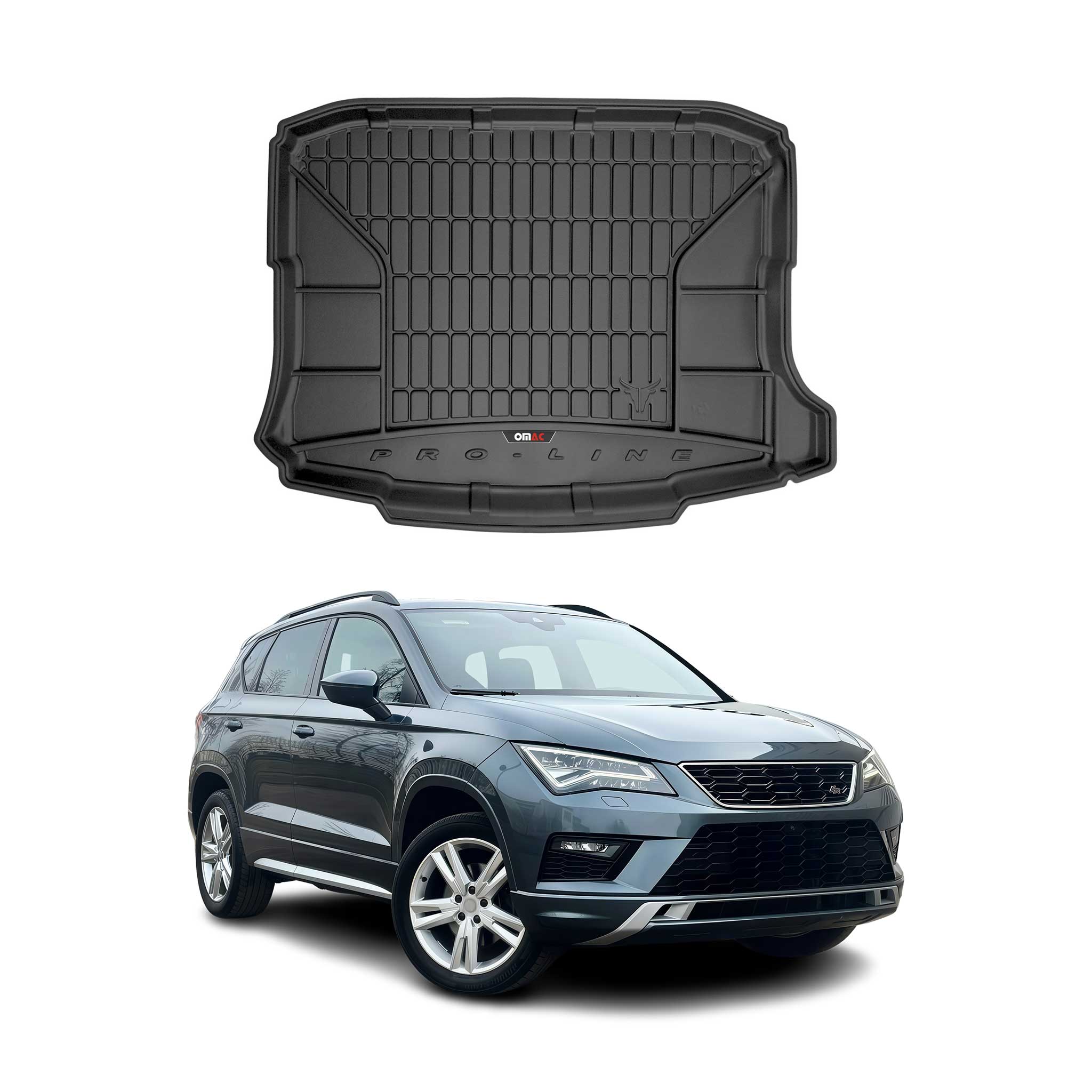 Omac Kofferraumwanne Für Seat Ateca 2016-2026 Tpe Schwarz