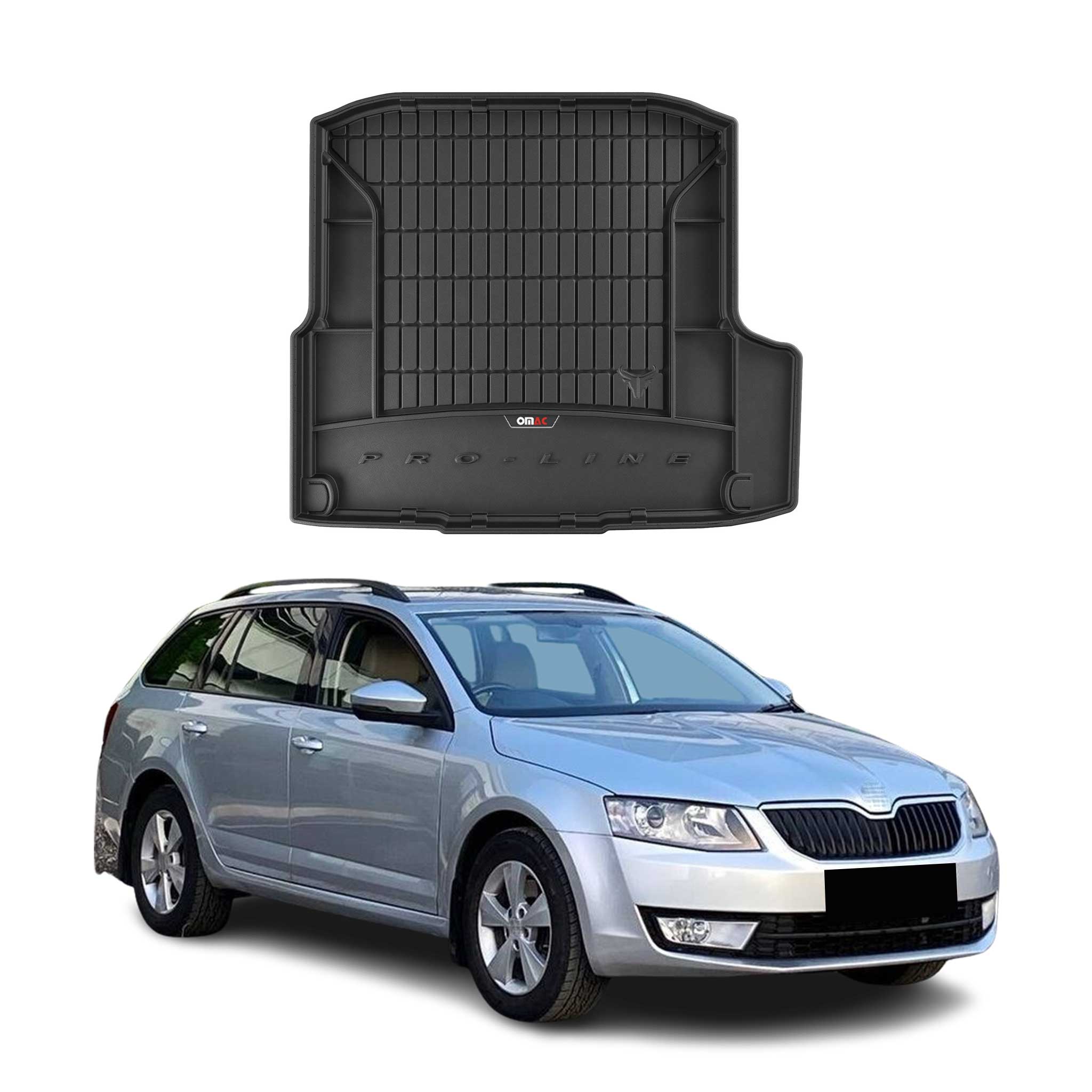 Omac Kofferraumwanne Für Skoda Octavia Kombi 2012-2019 Gummi Tpe Schwarz