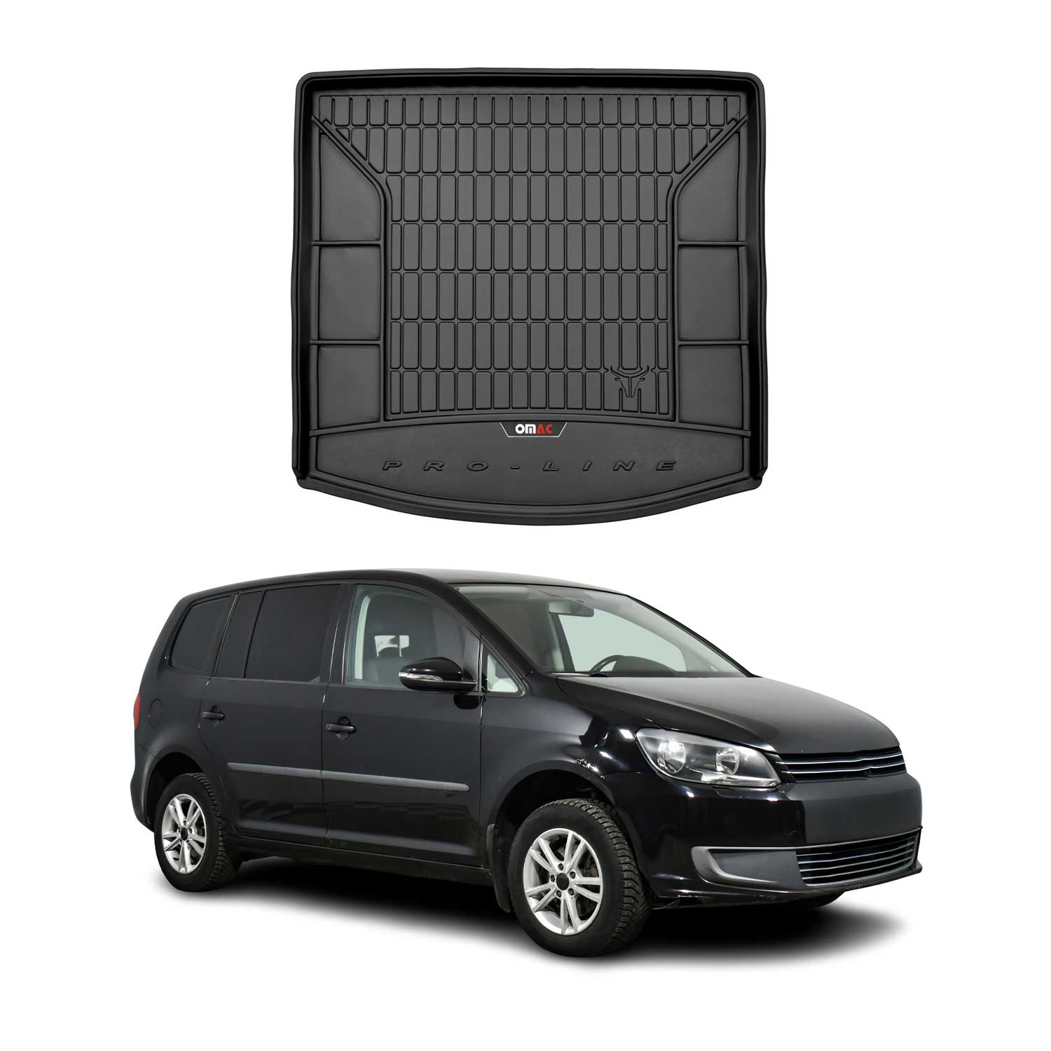Omac Kofferraumwanne Für Vw Touran 2010-2015 Tpe Schwarz