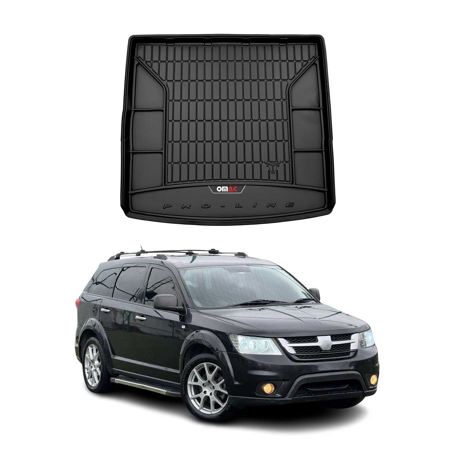 Omac Kofferraumwanne Für Fiat Freemont 2011-2016 7sitze Tpe Schwarz