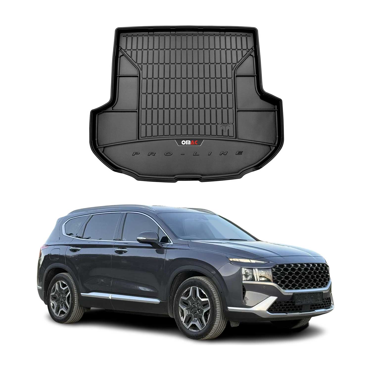 Omac Kofferraumwanne Für Hyundai Santa Fe 2019-2023 Tpe Schwarz