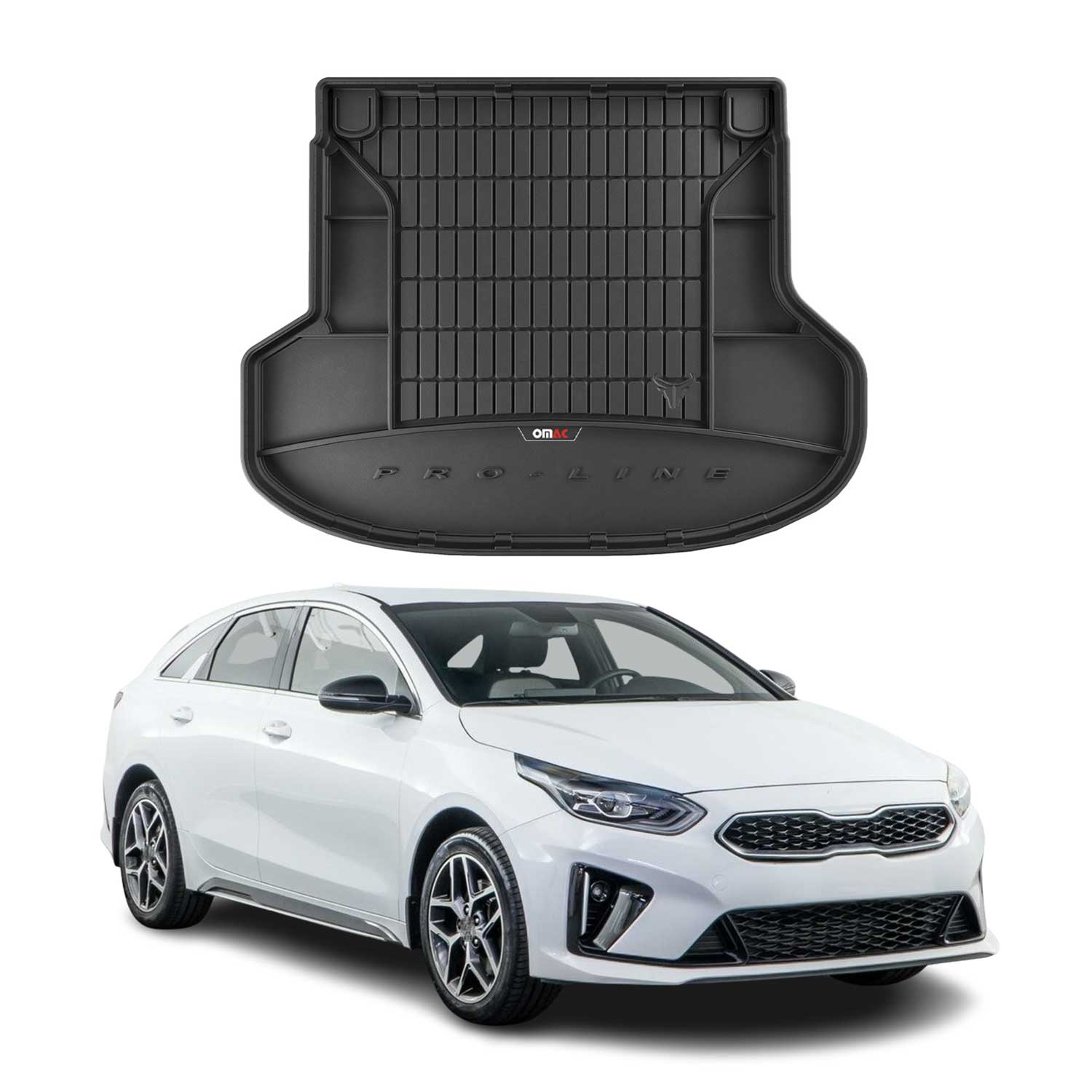 Omac Kofferraumwanne Für Kia Pro Ceed Shooting Brake 2019-2026 Tpe Schwarz