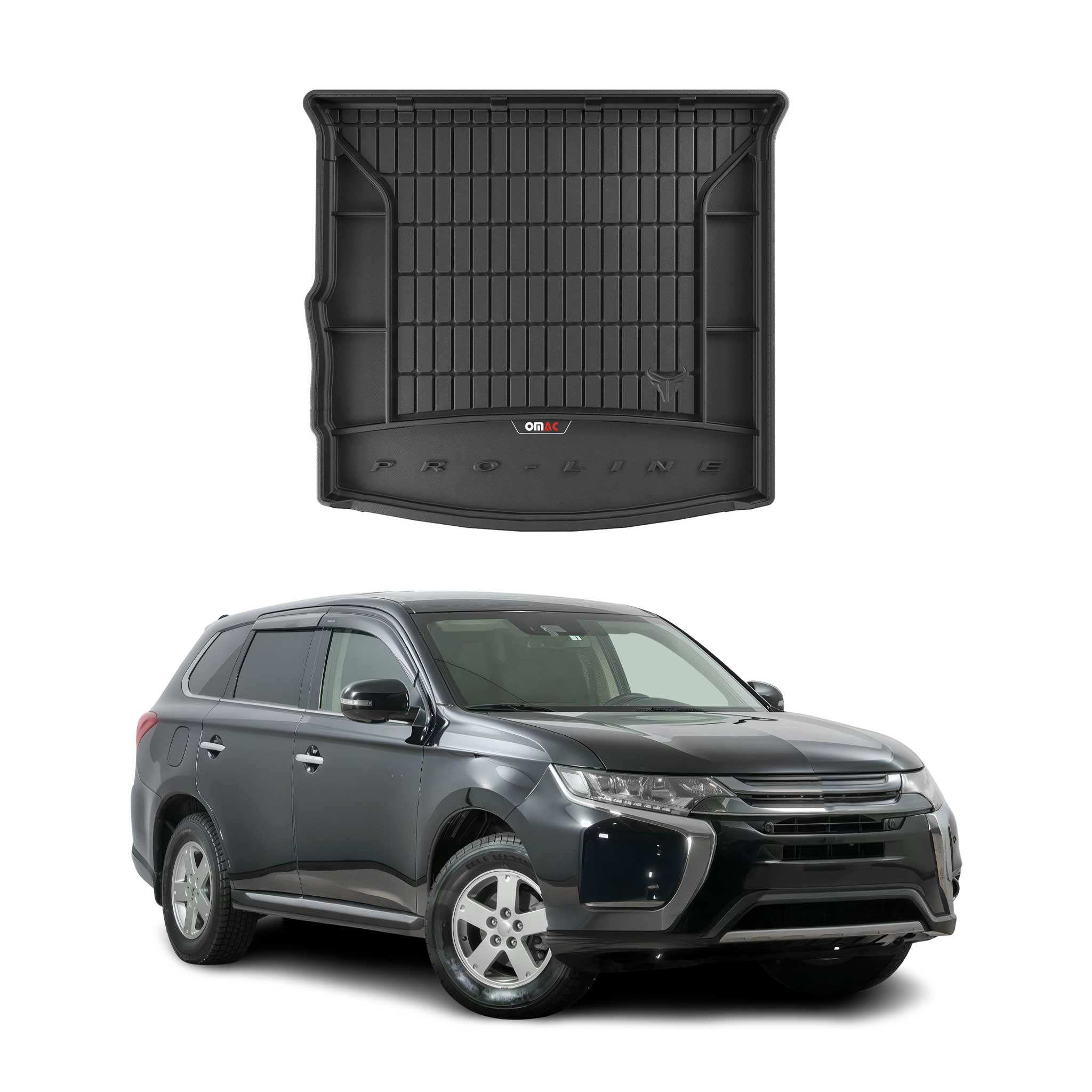 Omac Kofferraumwanne Für Mitsubishi Outlander Phev 2013-2021 Tpe Schwarz