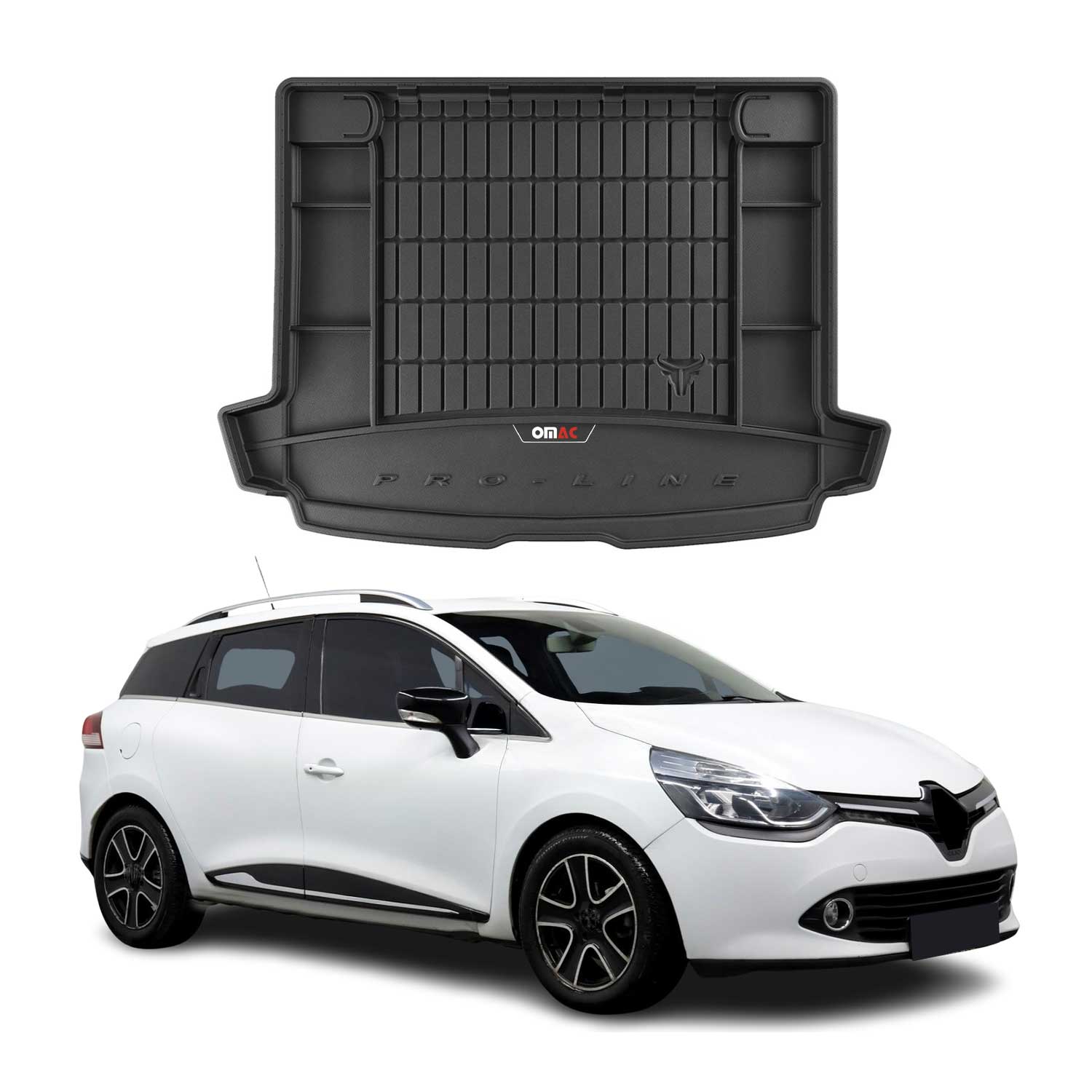 Omac Kofferraumwanne Für Renault Clio Grandtour 2013-2017 Schwarz