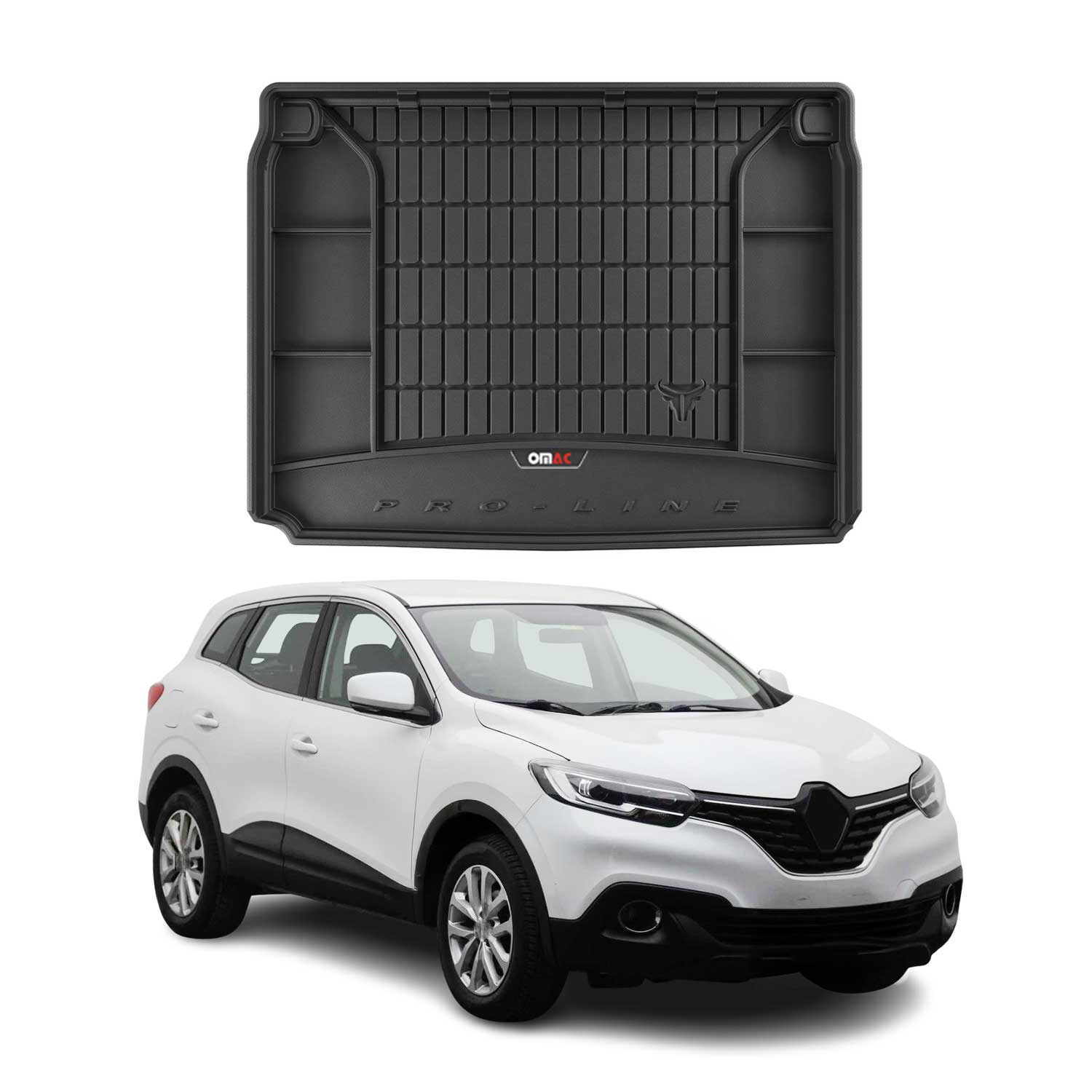 Omac Kofferraumwanne Für Renault Kadjar 2015-2022 Gummi Schwarz