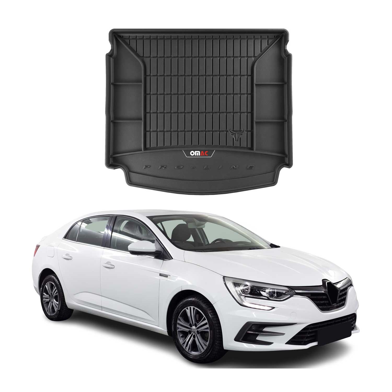 Omac Kofferraumwanne Für Renault Megane Grandtour 2016-2022 Tpe Schwarz