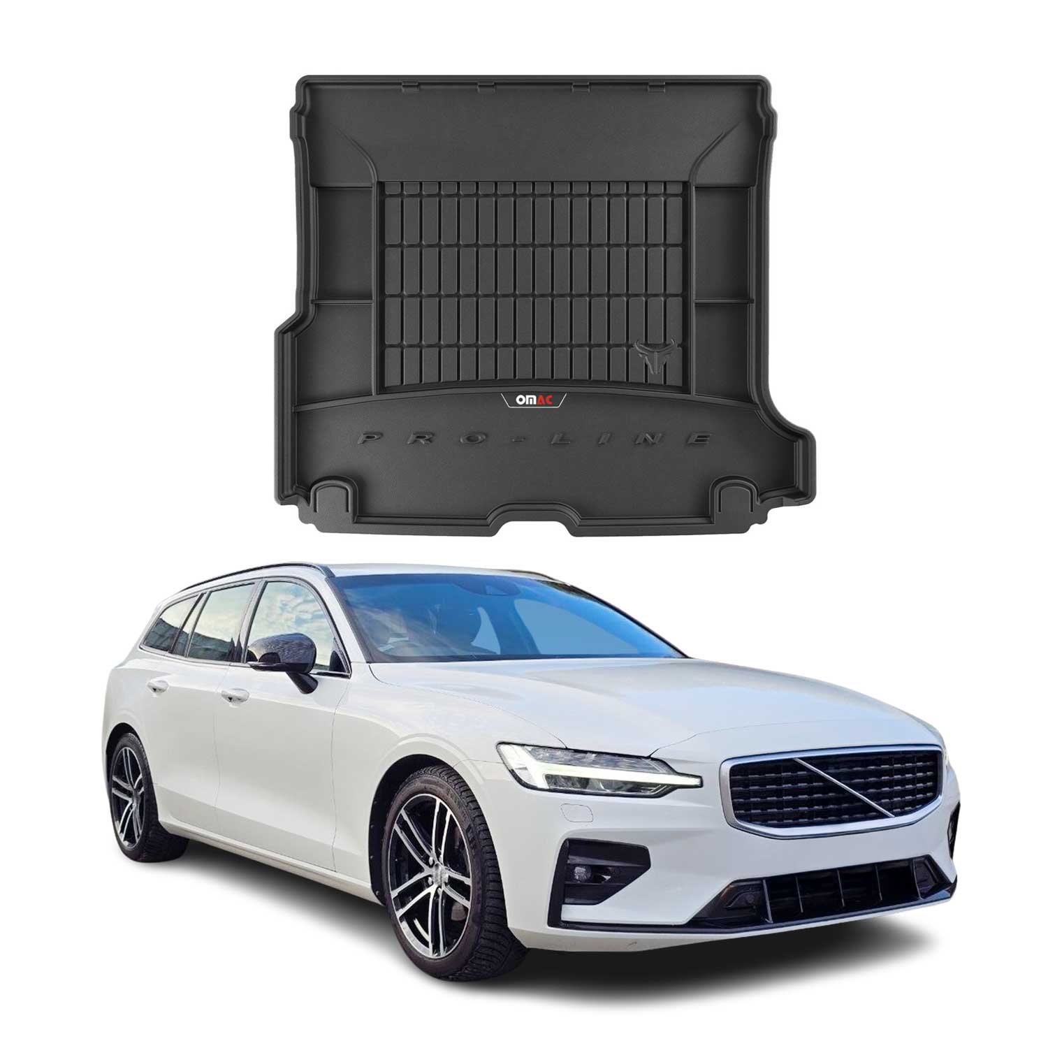 Omac Kofferraumwanne Für Volvo V60 2019-2026 Gummi Tpe Schwarz