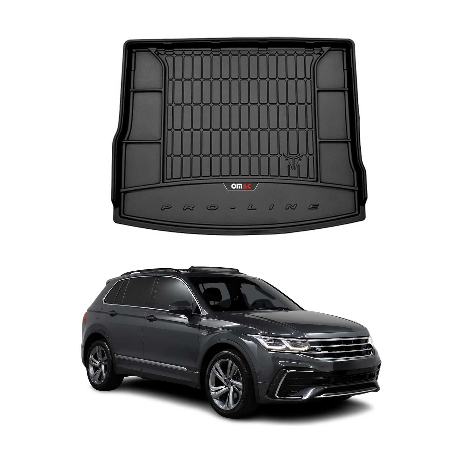 Omac Kofferraumwanne Für Vw Tiguan Mk2 2016-2024 Tpe Schwarz