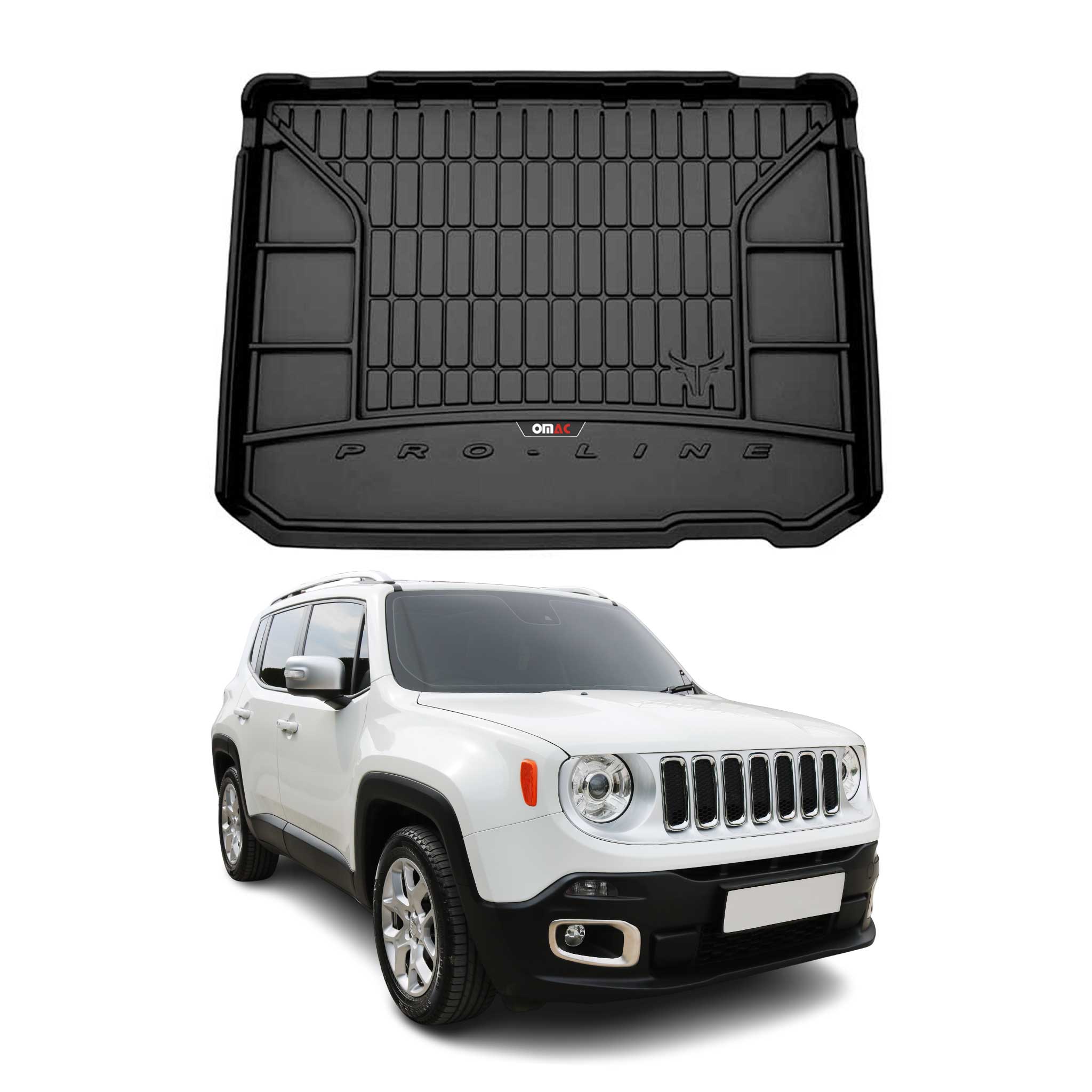 Omac Kofferraumwanne Für Jeep Renegade 2014-2018 Tpe Schwarz