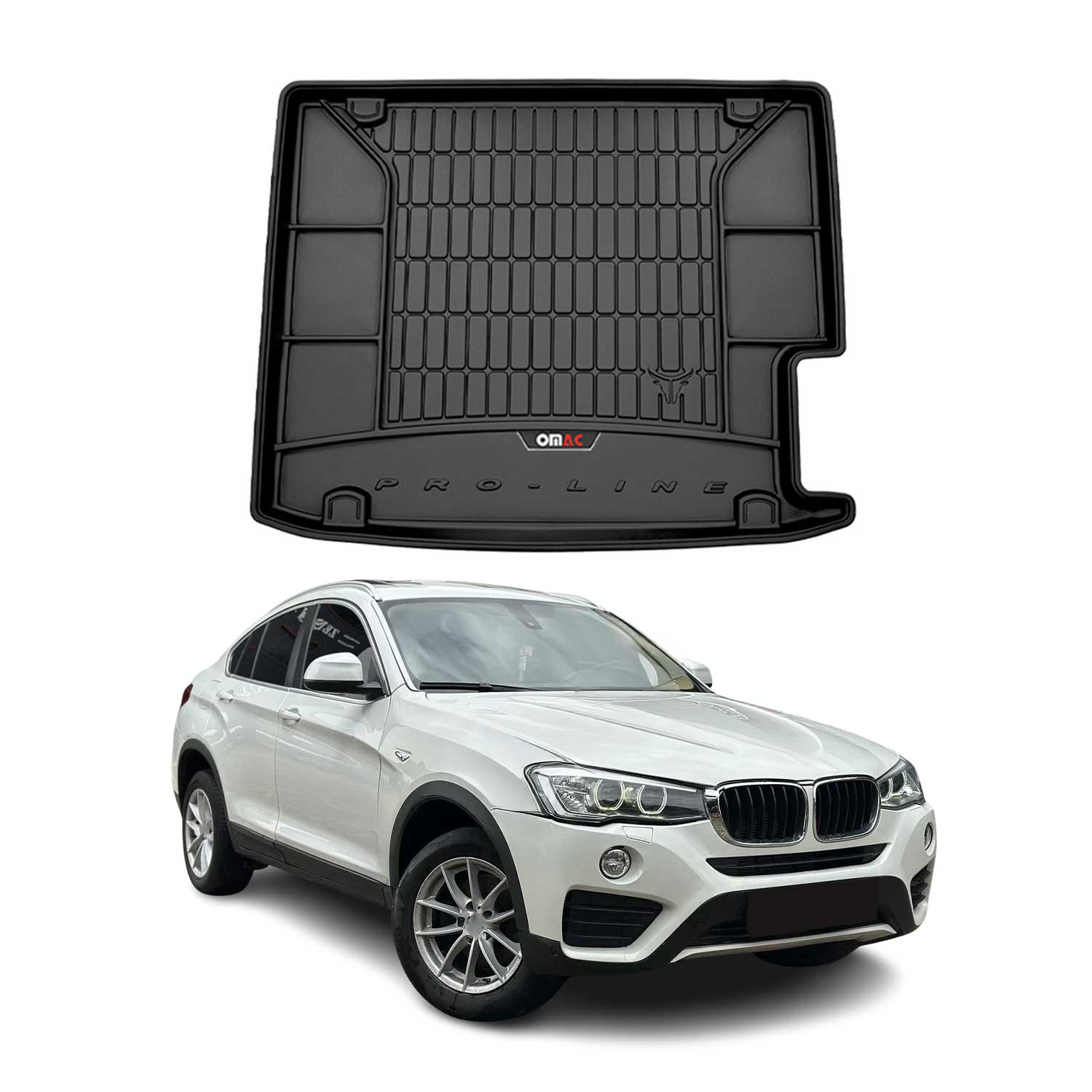 Omac Kofferraumwanne Für Bmw X4 F26 2014-2018 Gummi Tpe Schwarz