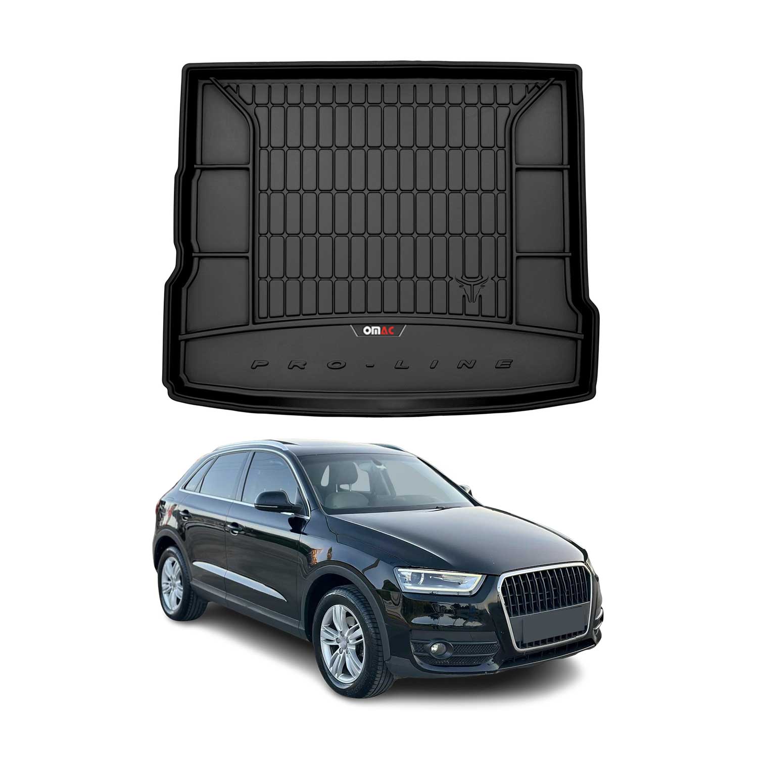 Omac Gummi Kofferraumwanne Kompatibel Mit Audi Q3 8u 2011-2018 Untere Tpe Laderaumwanne