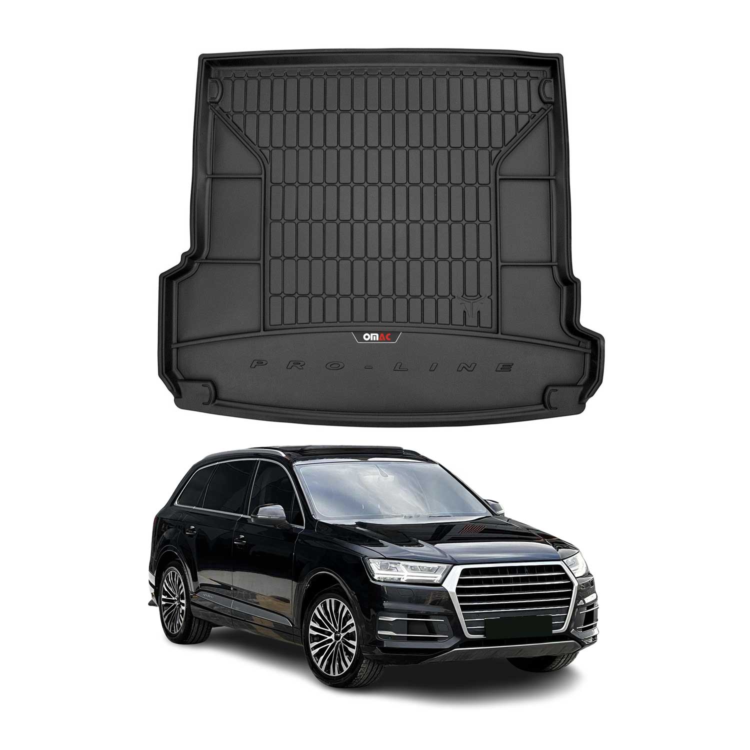 Omac Kofferraumwanne Für Audi Q7 4m 2015-2026 Tpe Schwarz