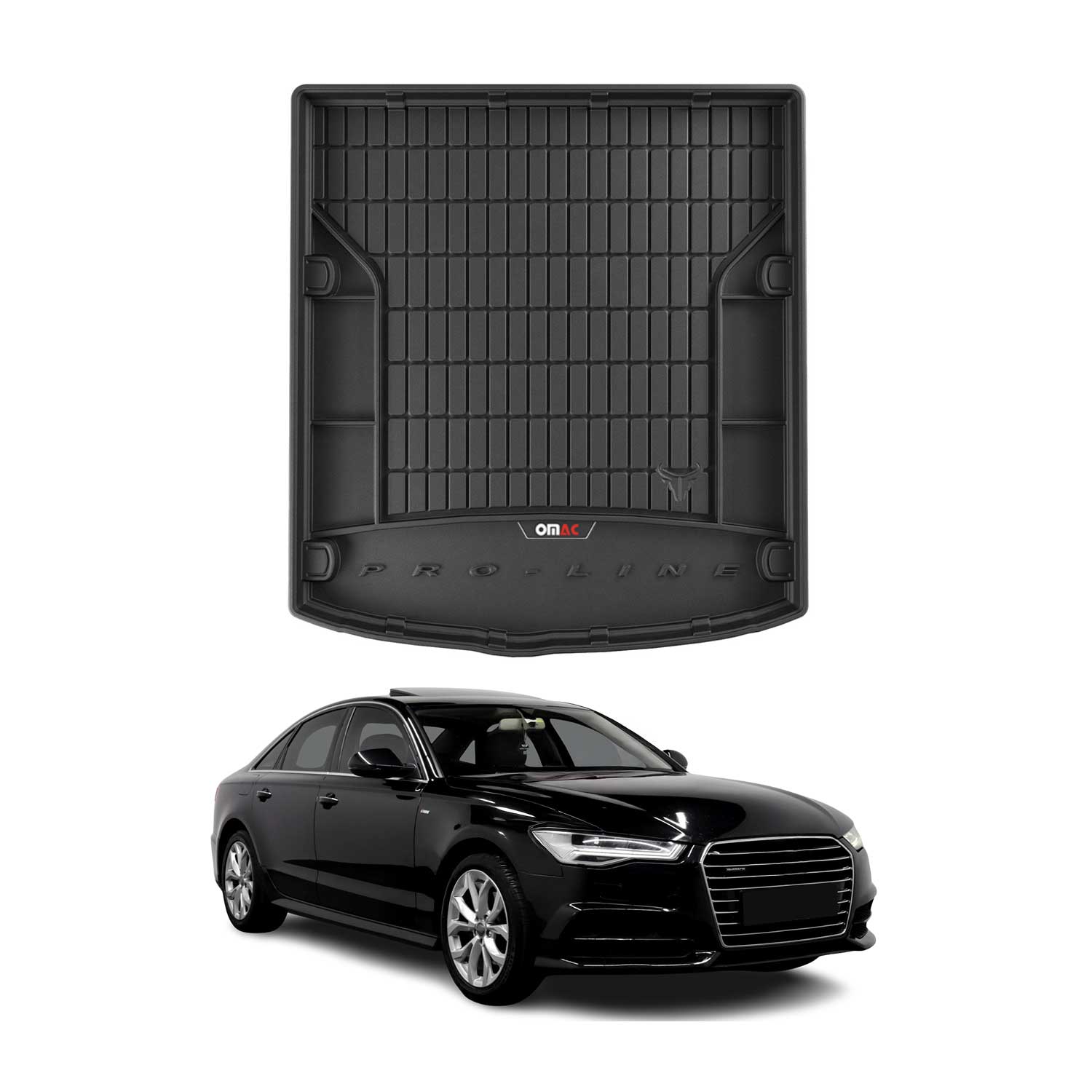 Omac Gummi Kofferraumwanne Kompatibel Mit Audi A6 Limo C7 2011-2018 Tpe Laderaumwanne