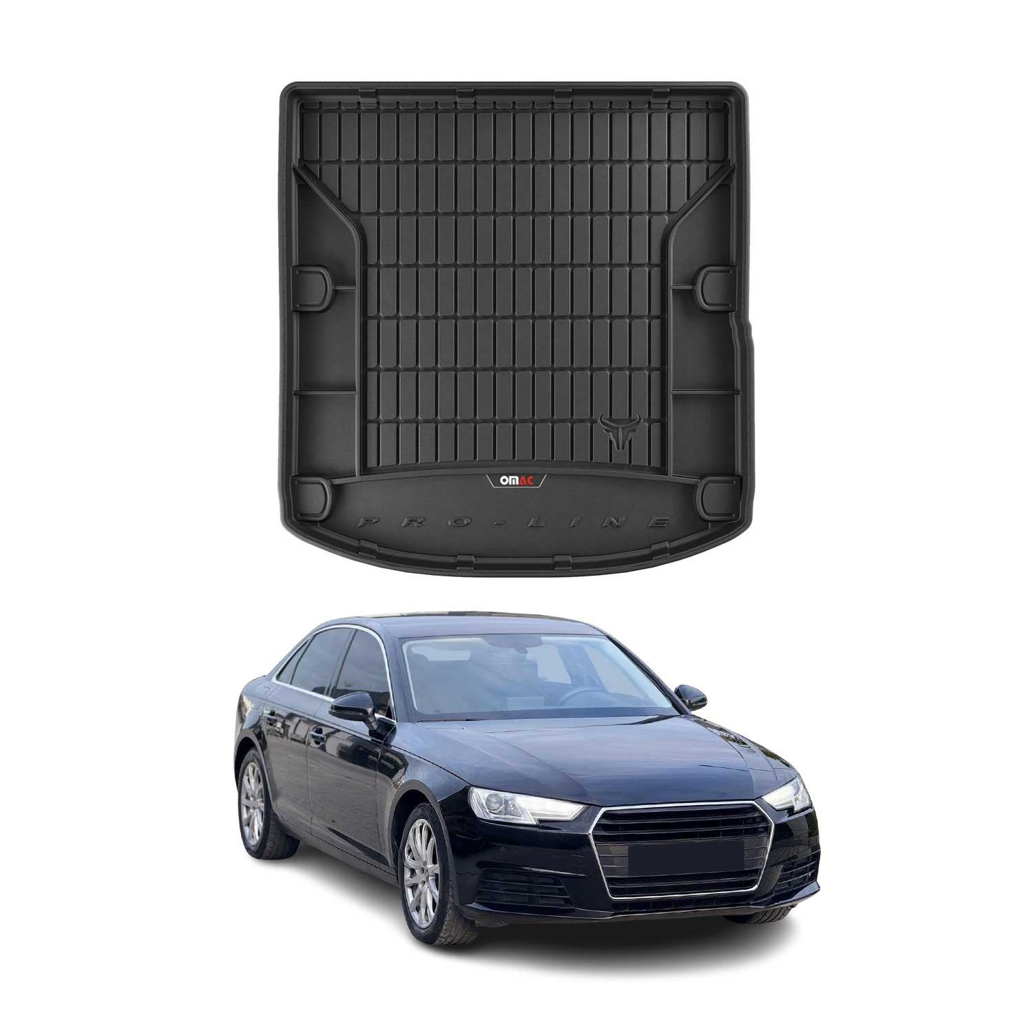 Omac Gummi Kofferraumwanne Kompatibel Mit Audi A4 S4 B9 Limo 2016-2025 Tpe Laderaumwanne