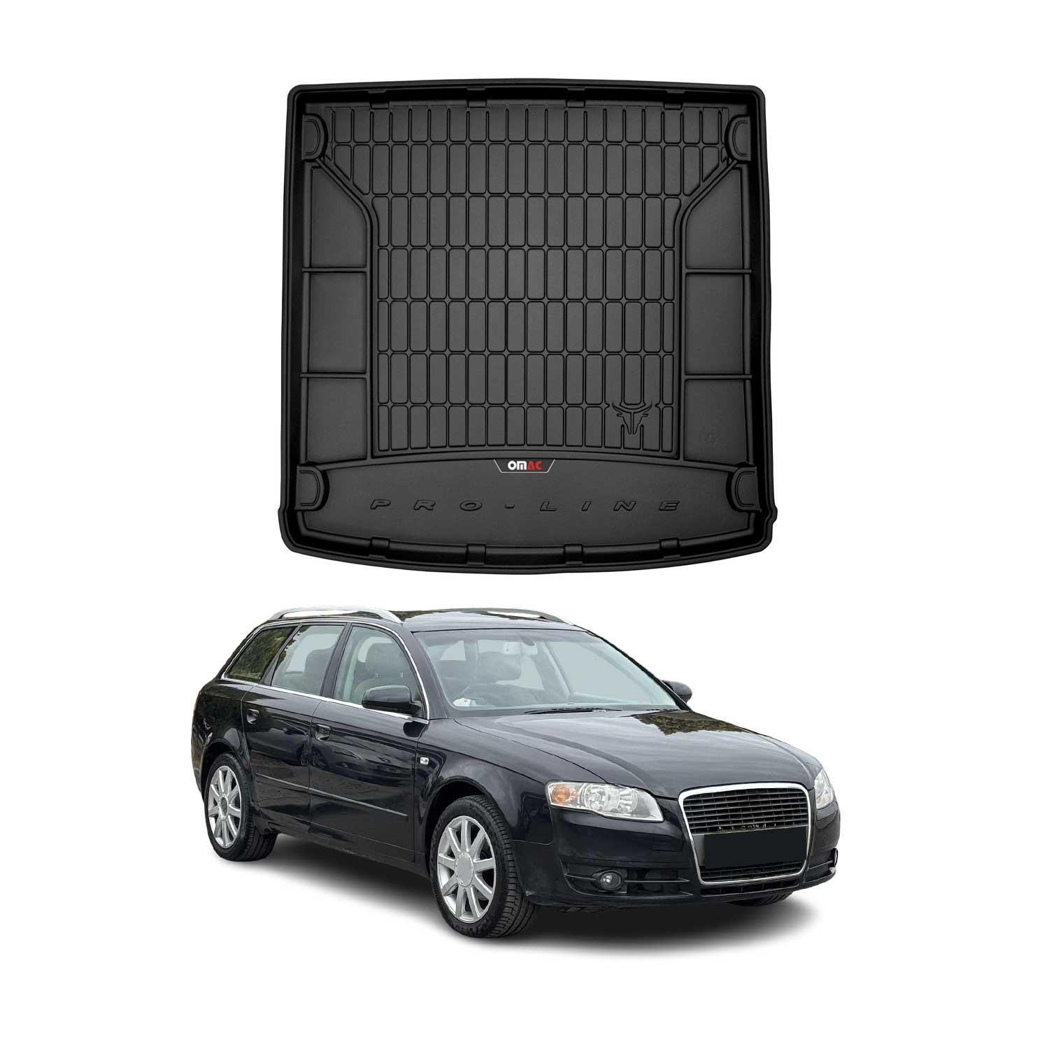 Omac Gummi Kofferraumwanne Kompatibel Mit Audi A4 B7 Avant 2004-2008 Tpe Laderaumwanne
