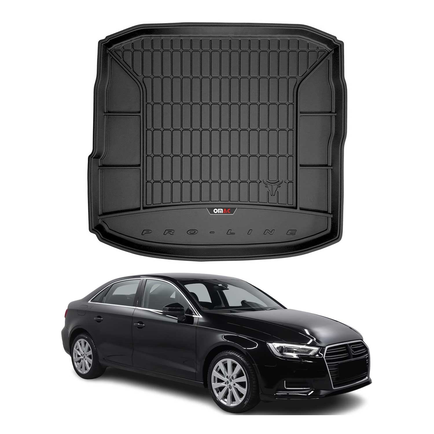 Omac Gummi Kofferraumwanne Kompatibel Mit Audi A3 8v Limousine 2013-2020 Tpe Laderaumwanne