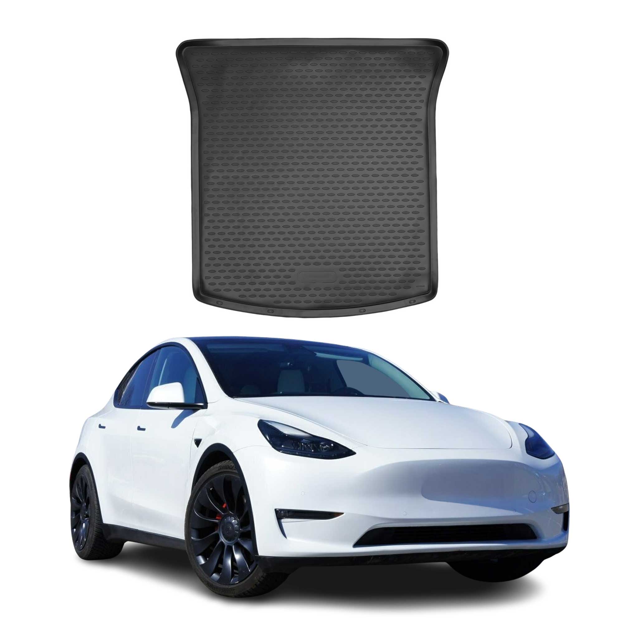 Omac Gummi Kofferraumwanne Für Tesla Model Y 2020-2024 Tpe Schwarz