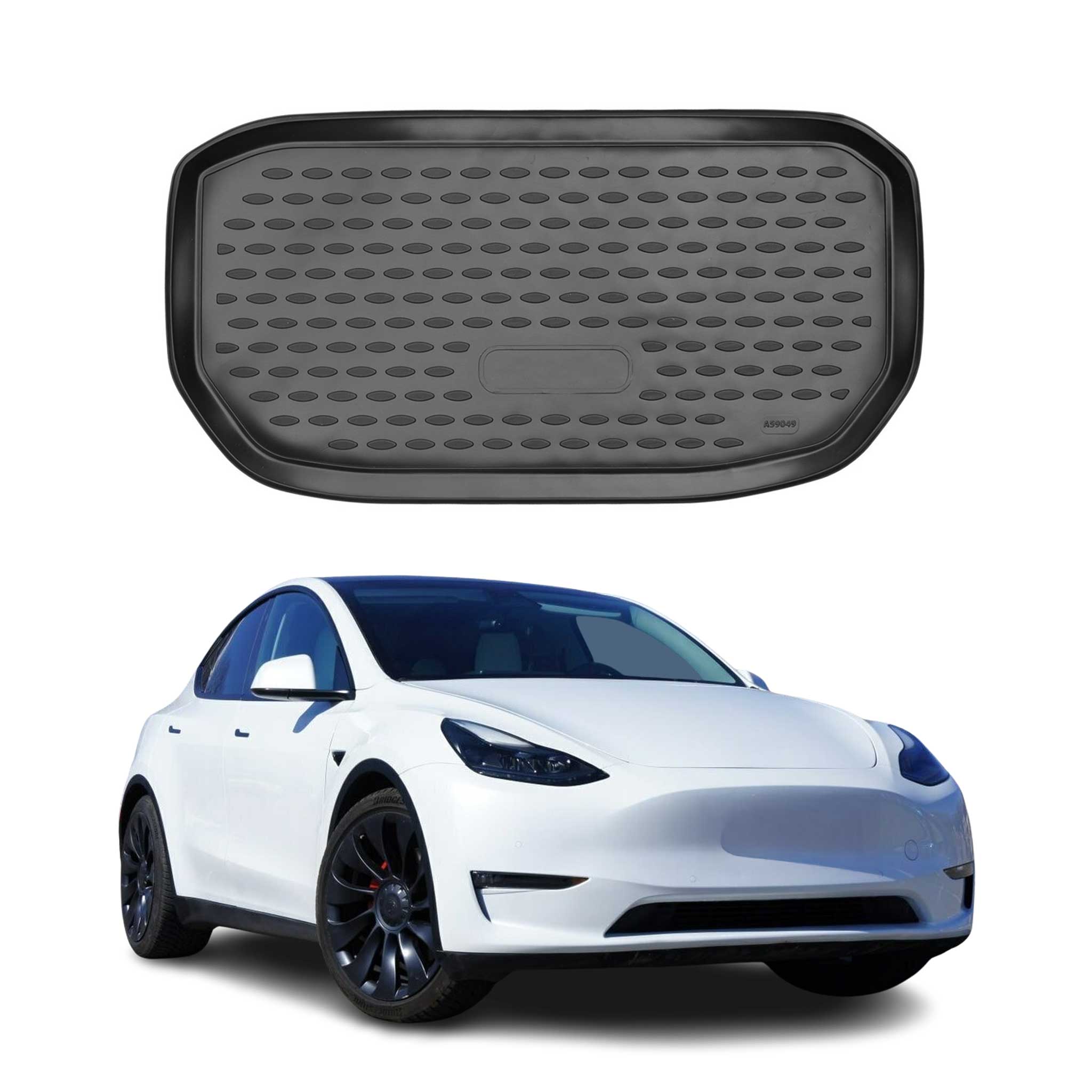 Omac Gummi Frunk Matte Kofferraumwanne Für Tesla Model Y 2020-2024 Tpe Schwarz
