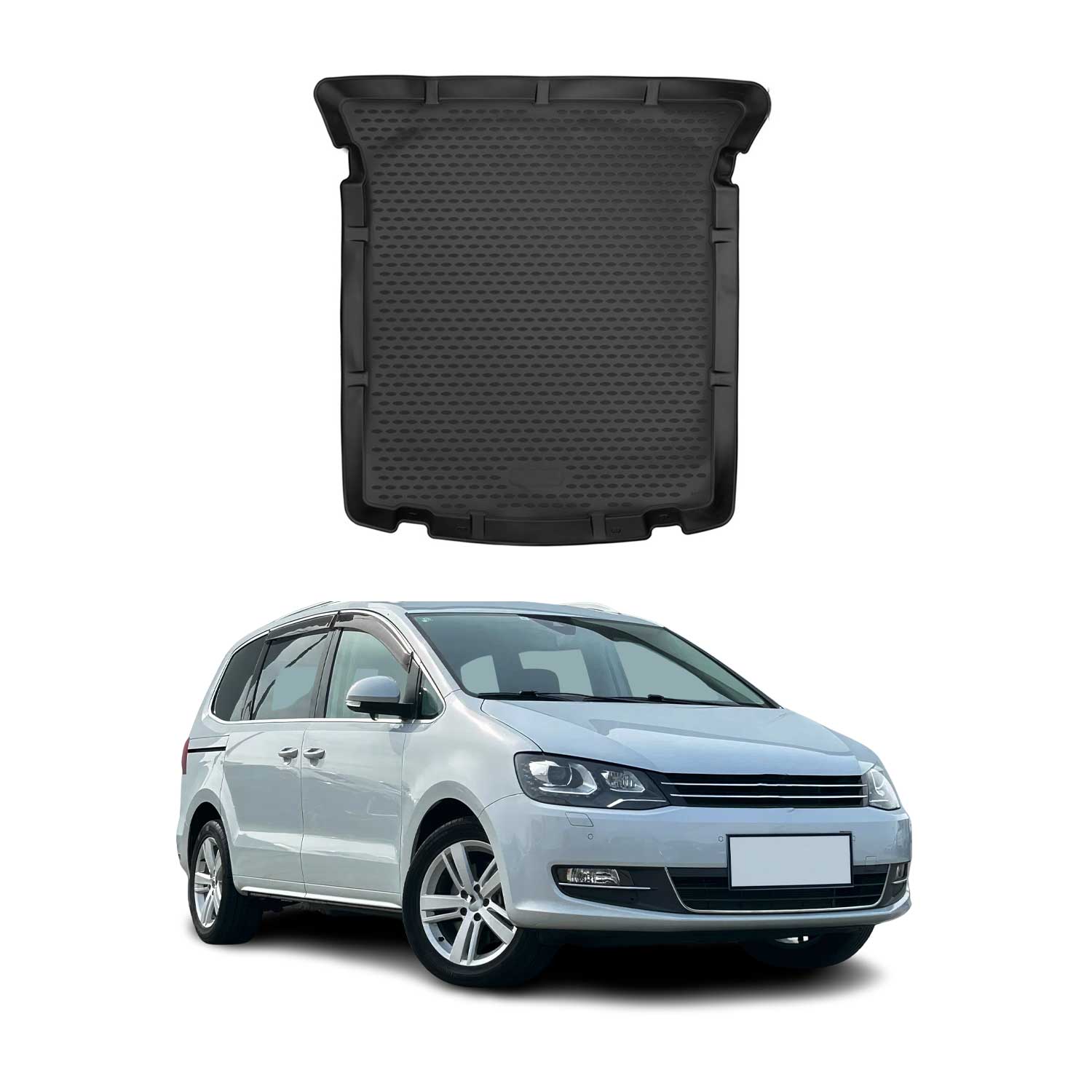 Omac Kofferraumwanne Für Vw Sharan 2010-2021 Tpe Schwarz