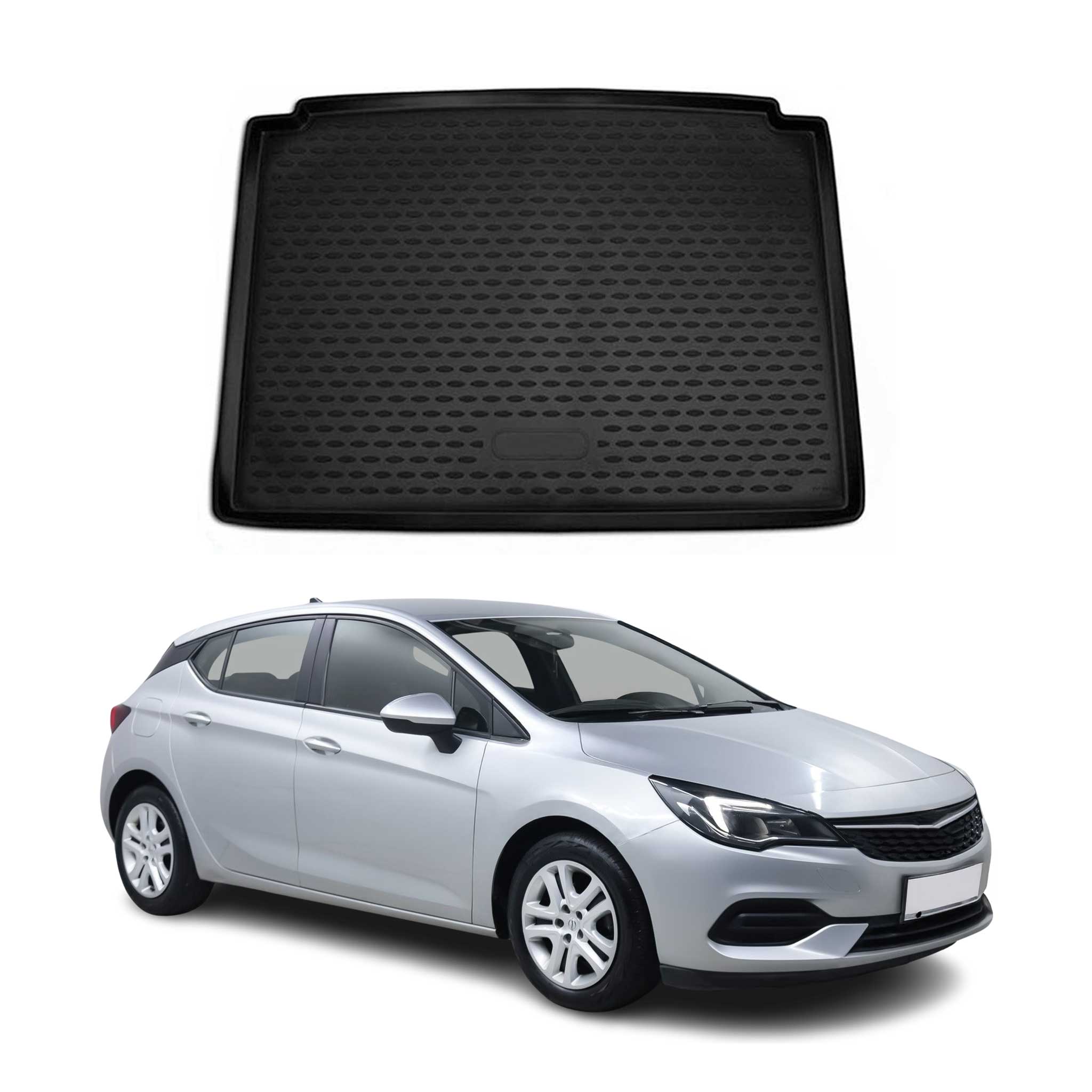 Kofferraummatte Kofferraumwanne Für Opel Astra K 2015-2021 Schrägheck Gummi Tpe
