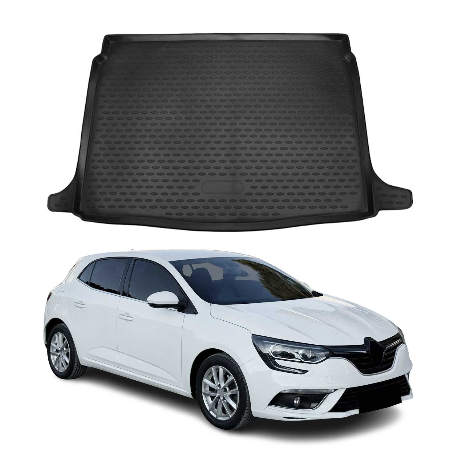 Kofferraummatte Kofferraumwanne Für Renault Megane 2015-2021 Schragheck Gummi