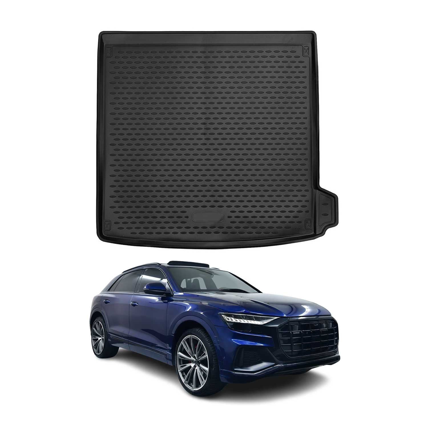 Omac Kofferraumwanne Für Audi Q8 4mn 2018-2026 Tpe Schwarz