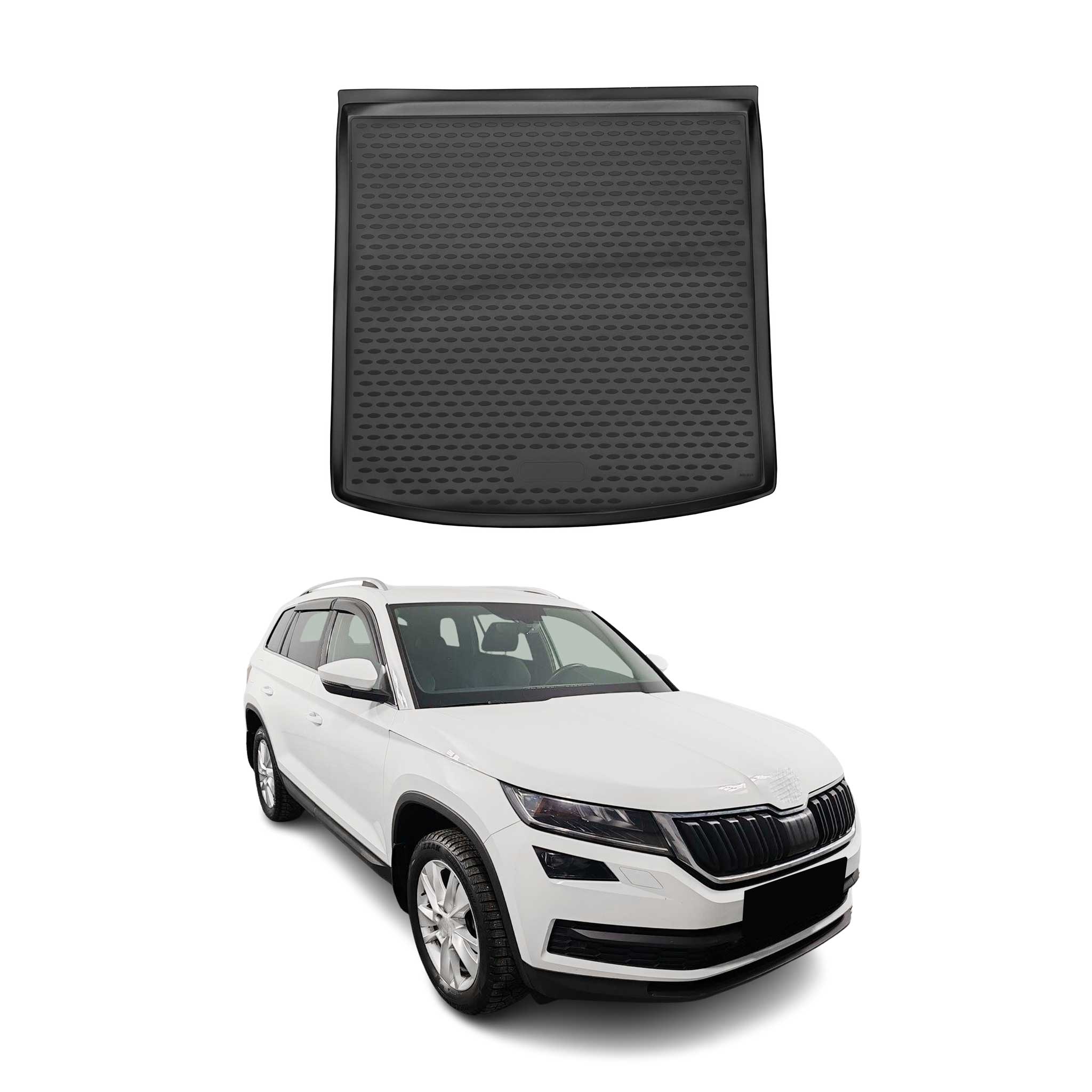 Kofferraummatte Kofferraumwanne Für Skoda Kodiaq 2016-2021 5 Sitze Gummi Tpe