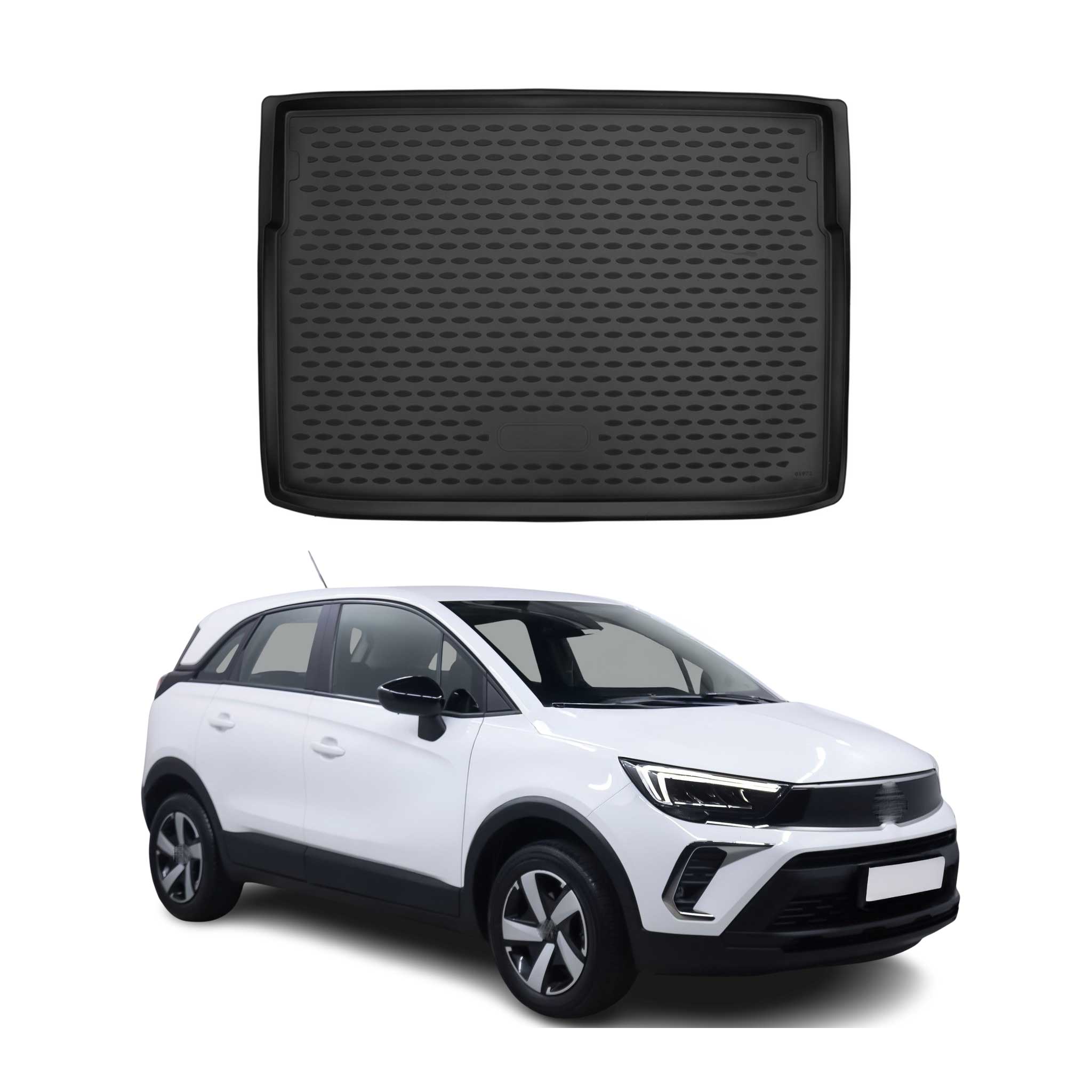 Omac Kofferraumwanne Für Opel Crossland X 2017-2024 Gummi Tpe Schwarz