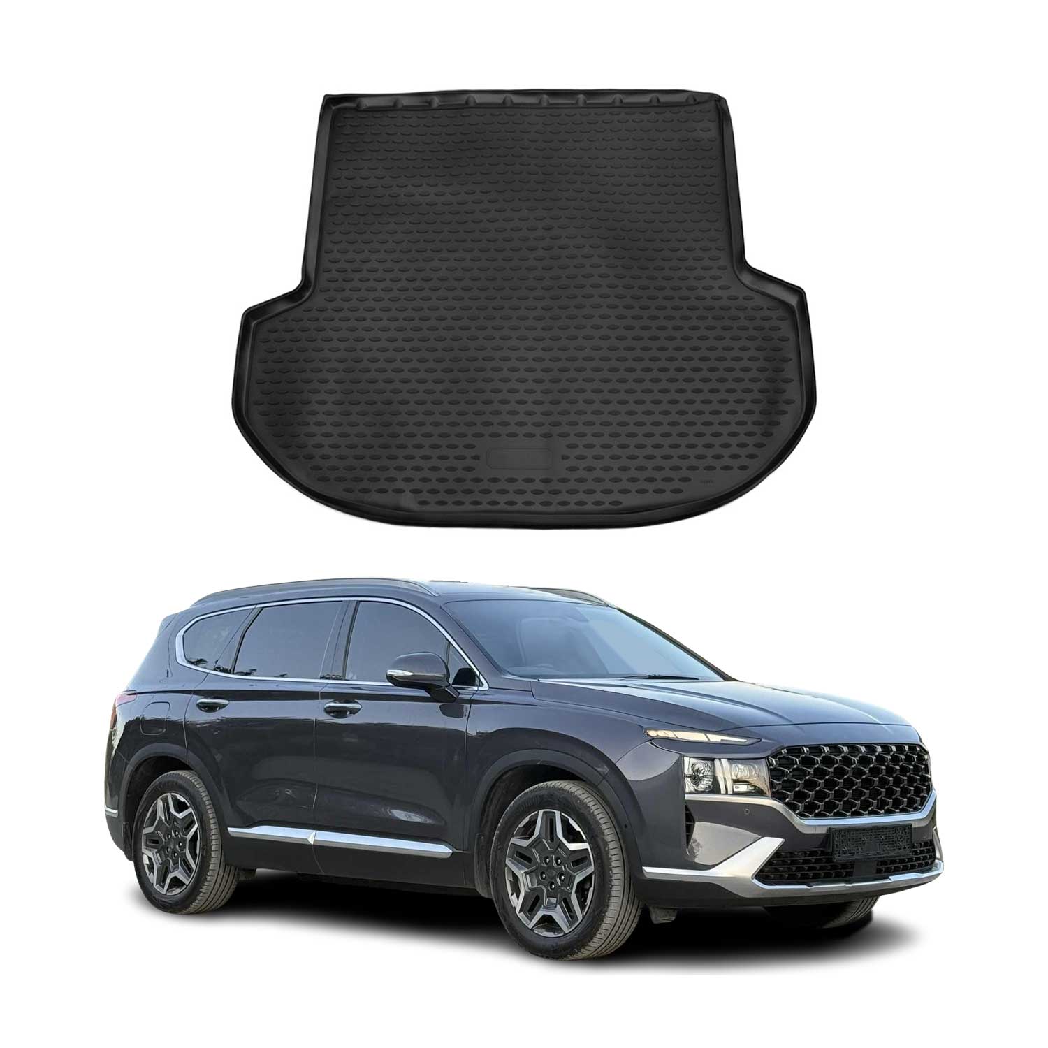 Omac Kofferraumwanne Für Hyundai Santa Fe 2017-2021 Tpe Schwarz