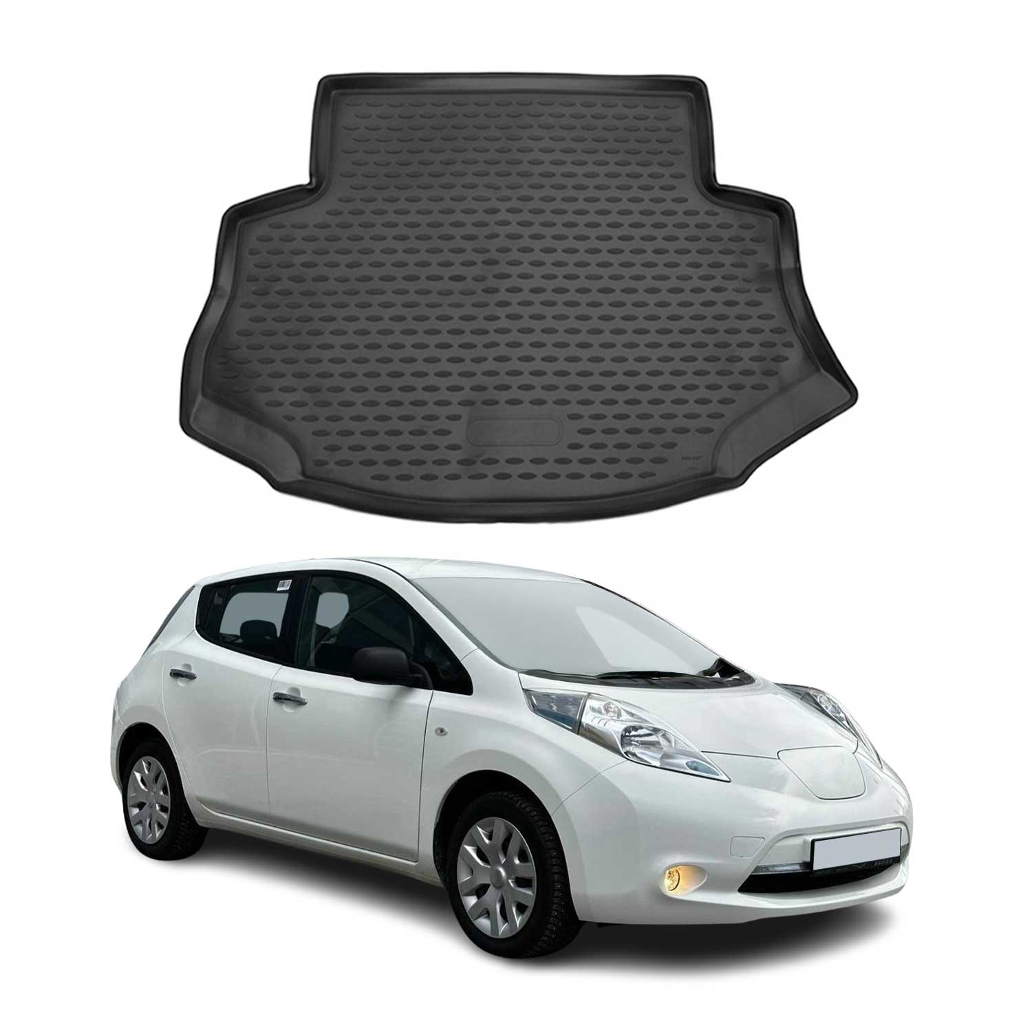 Omac Kofferraumwanne Kompatibel Mit Nissan Leaf 2011-2017 Passgenau Aus Gummi Schwarz