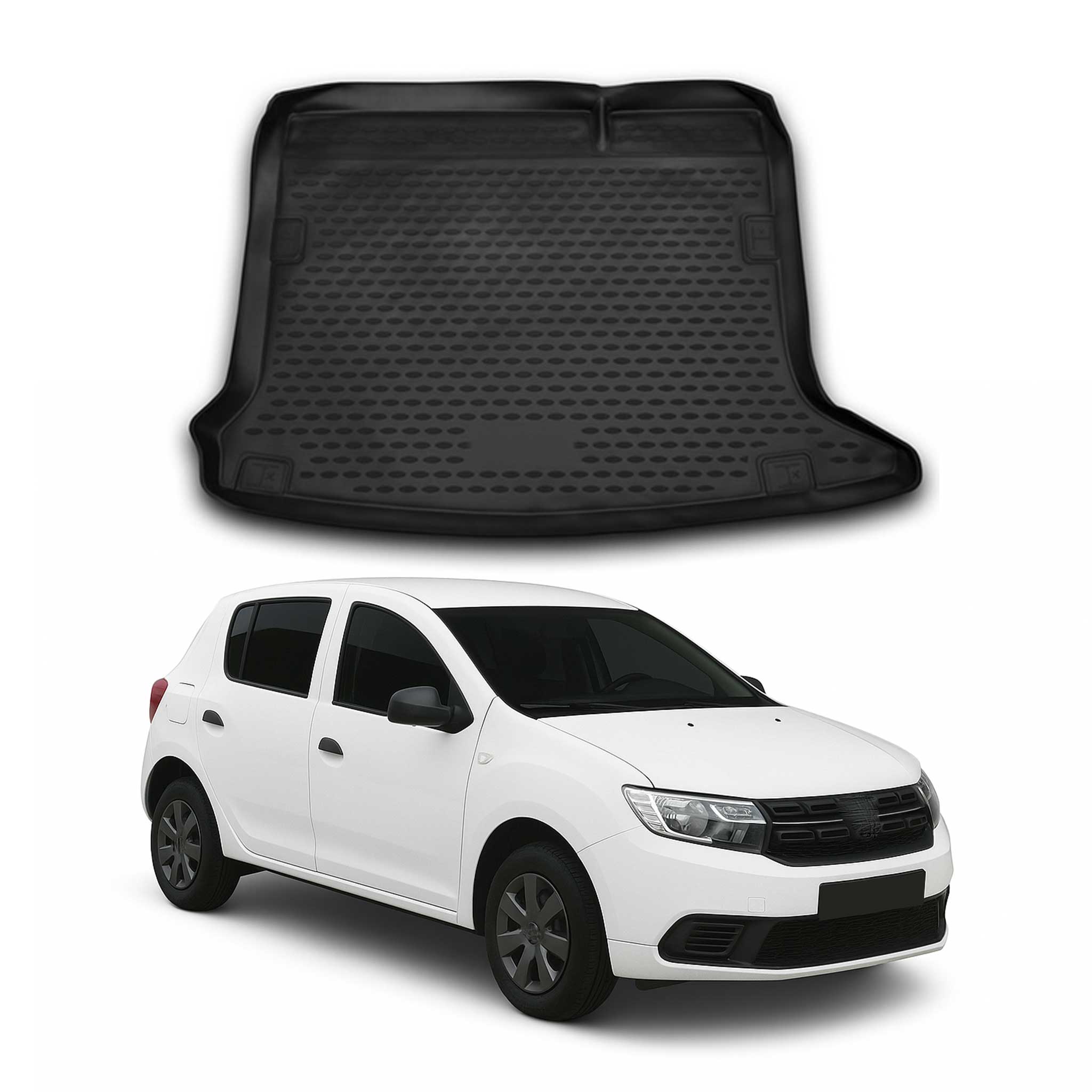 Omac Kofferraumwanne Für Dacia Sandero 2012-2020 Tpe Schwarz