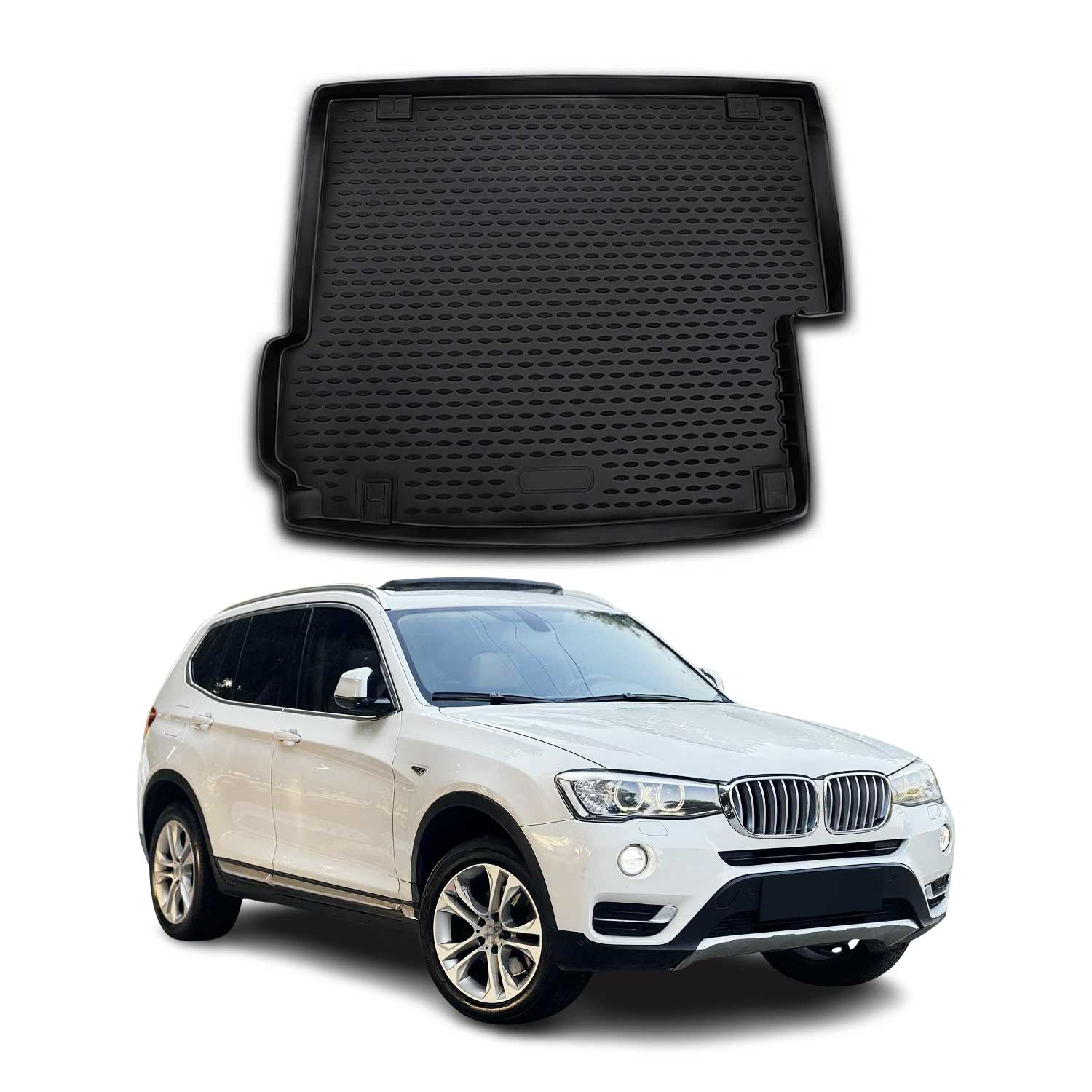 Omac Kofferraumwanne Für Bmw X3 F25 2010-2017 Gummi Tpe Schwarz