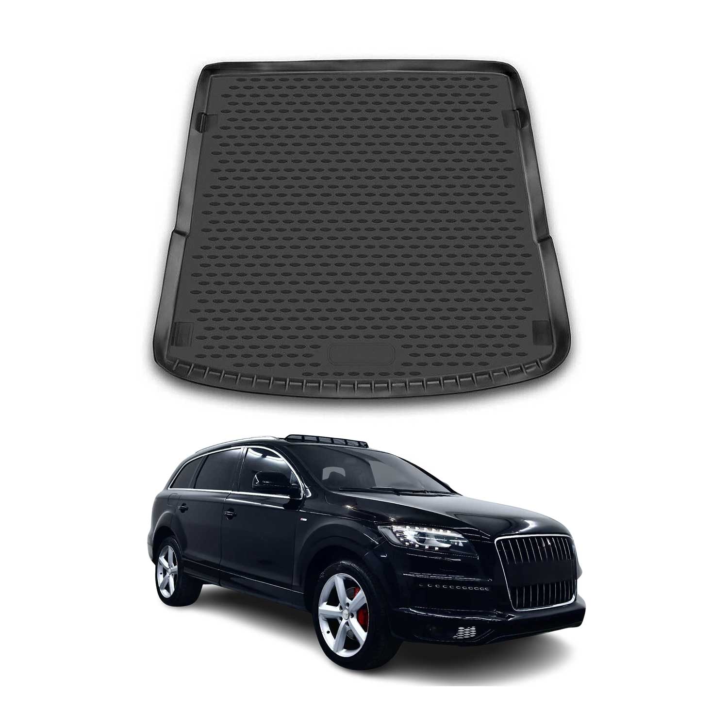 Omac Kofferraumwanne Für Audi Q7 4lb 2006-2015 Tpe Schwarz