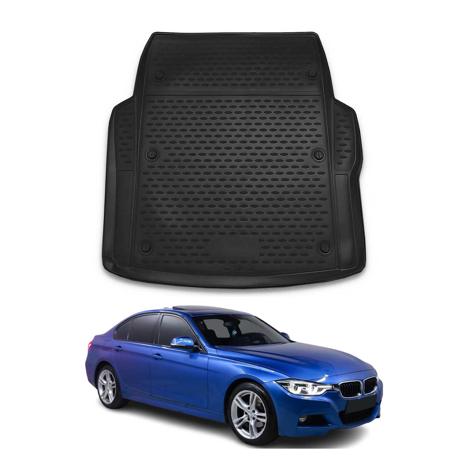 Omac Kofferraumwanne Für Bmw 3er F30 F80 Limo 2011-2018 Gummi Schwarz